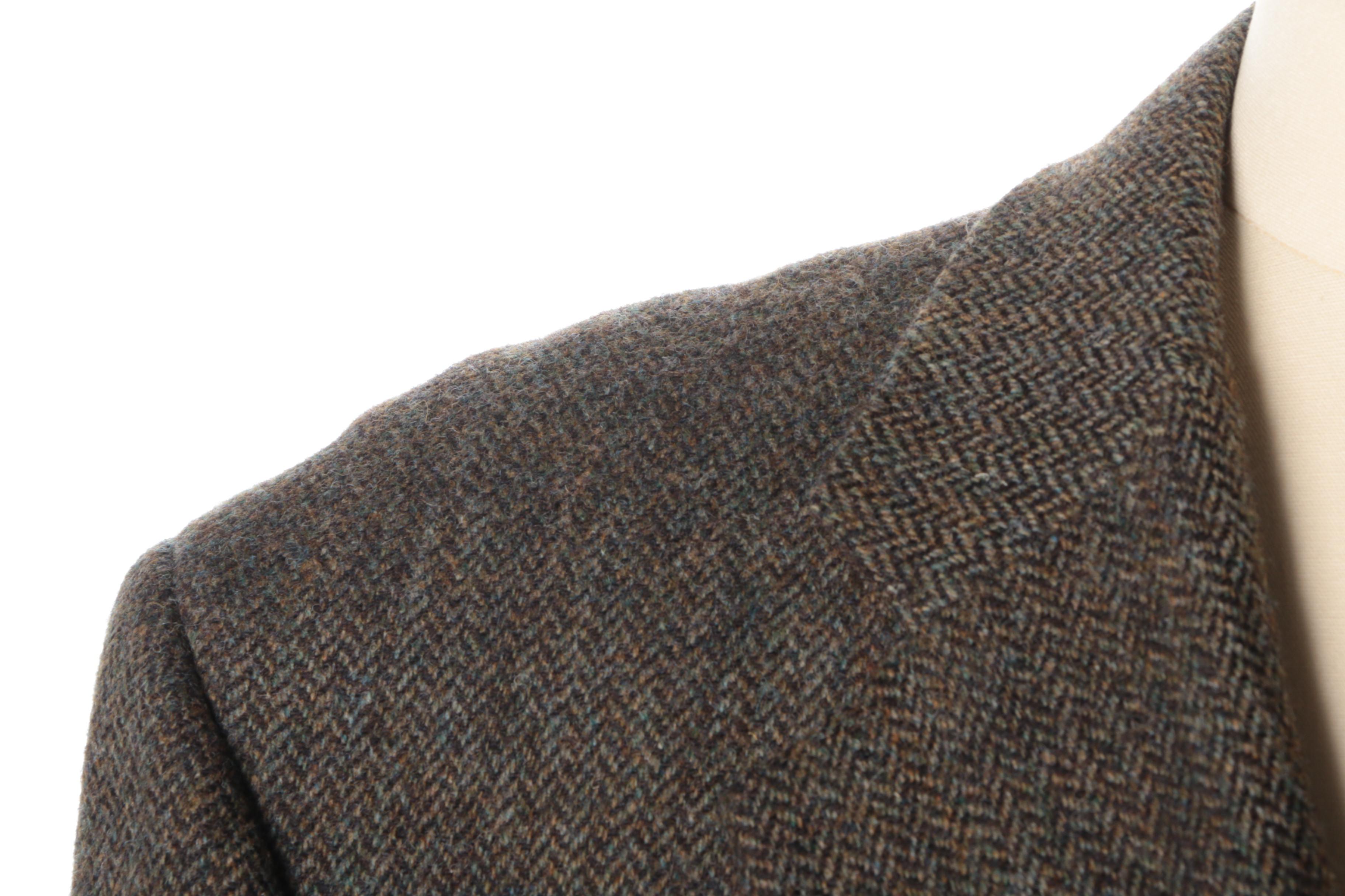 Men's Burberry London Herringbone Overcoat