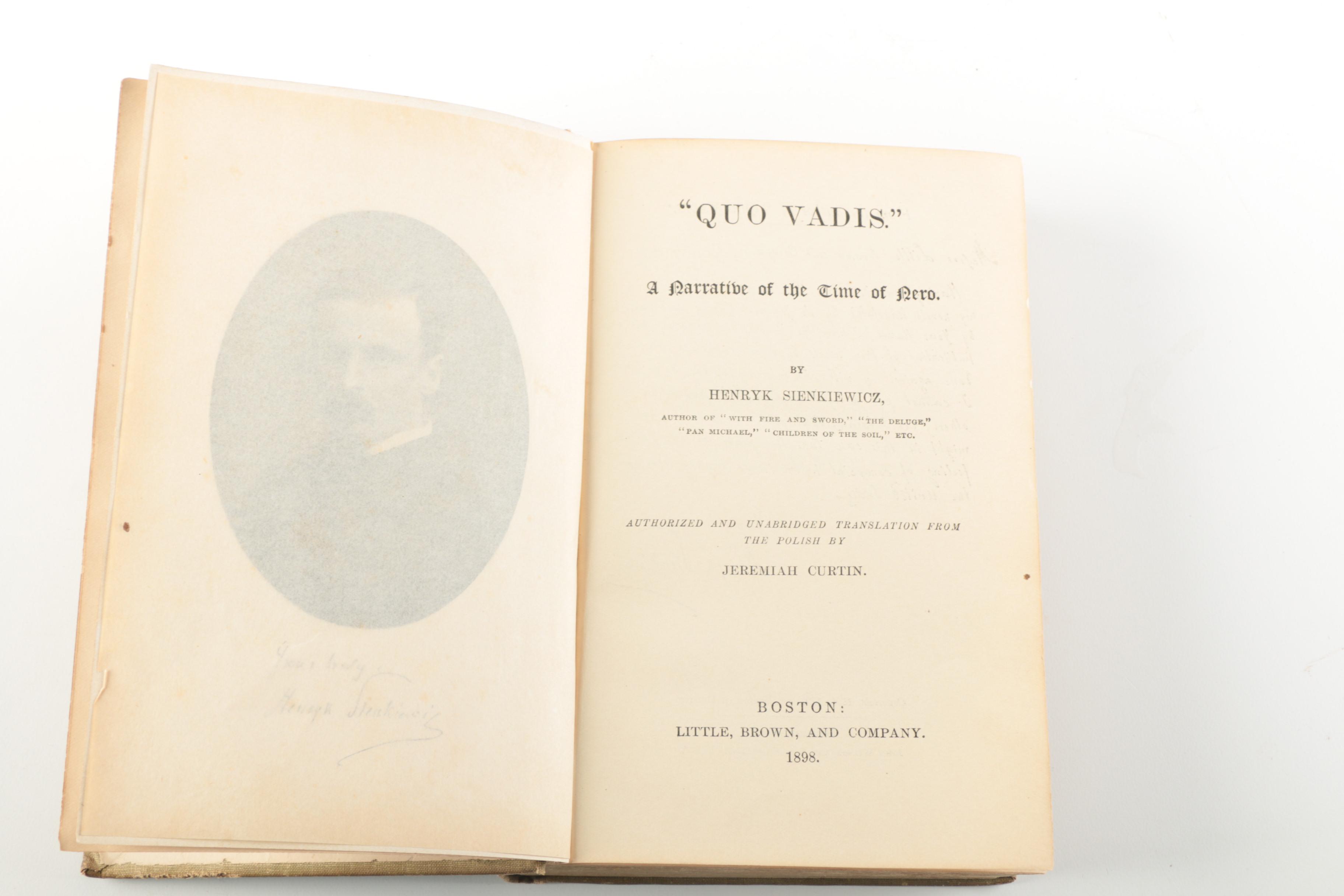 1943 "Murder in Havana" and 1898 "Quo Vadis"