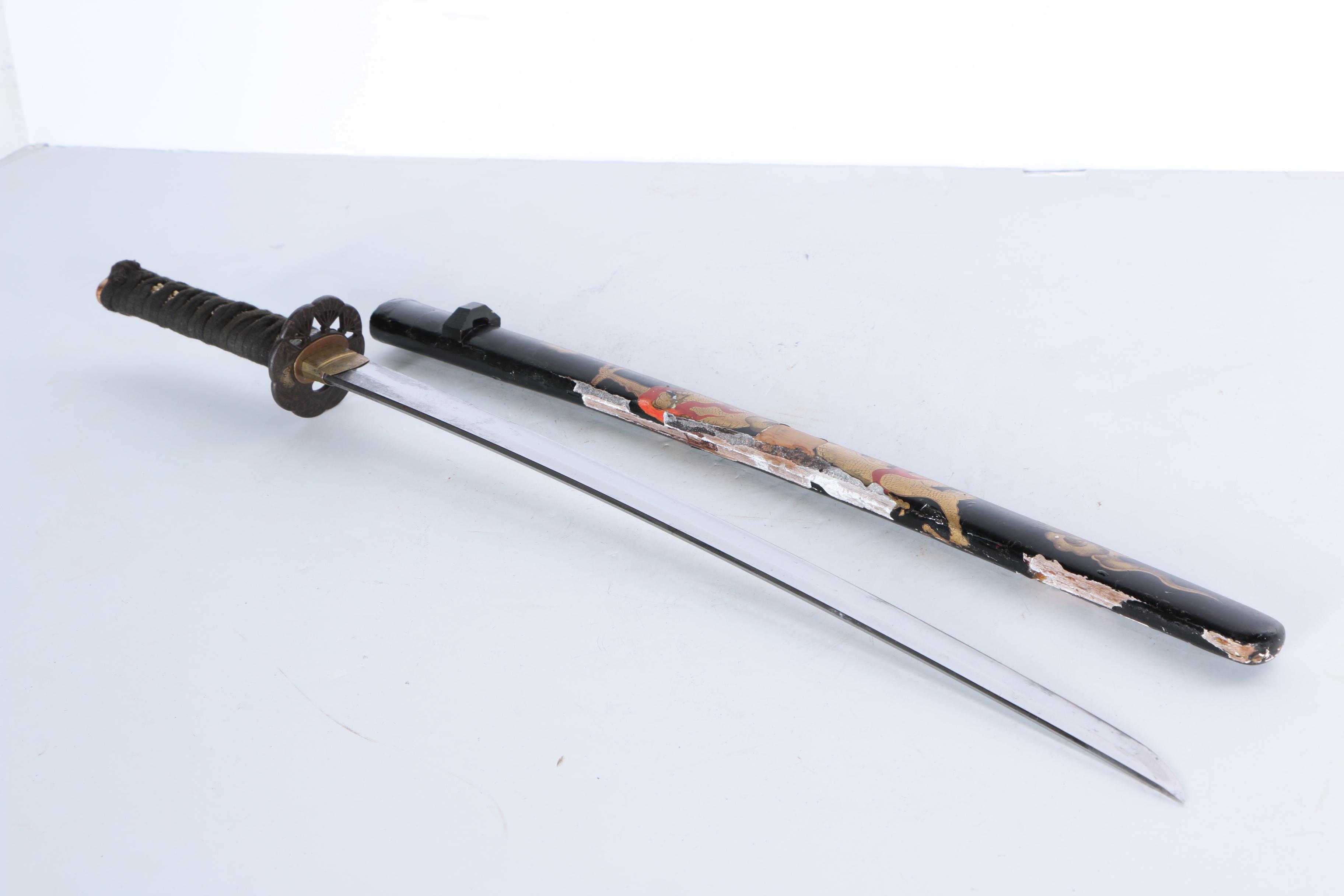 Antique Japanese Wakizashi with Sword Cane