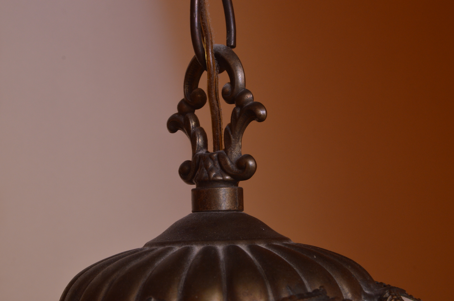 Vintage Slag Glass Tulip Swag Pendant Lights