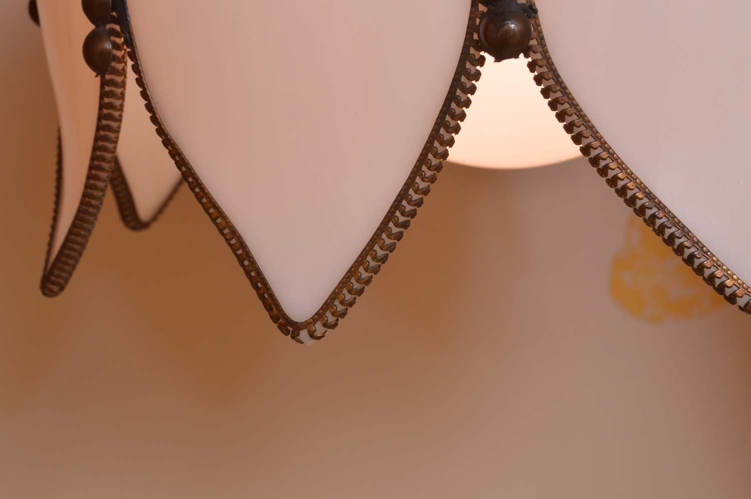 Vintage Slag Glass Tulip Swag Pendant Lights