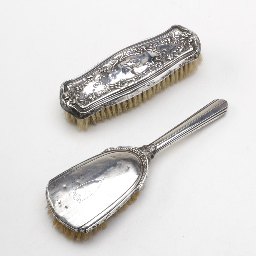 Webster Company and Other Sterling Silver Grooming Brushes