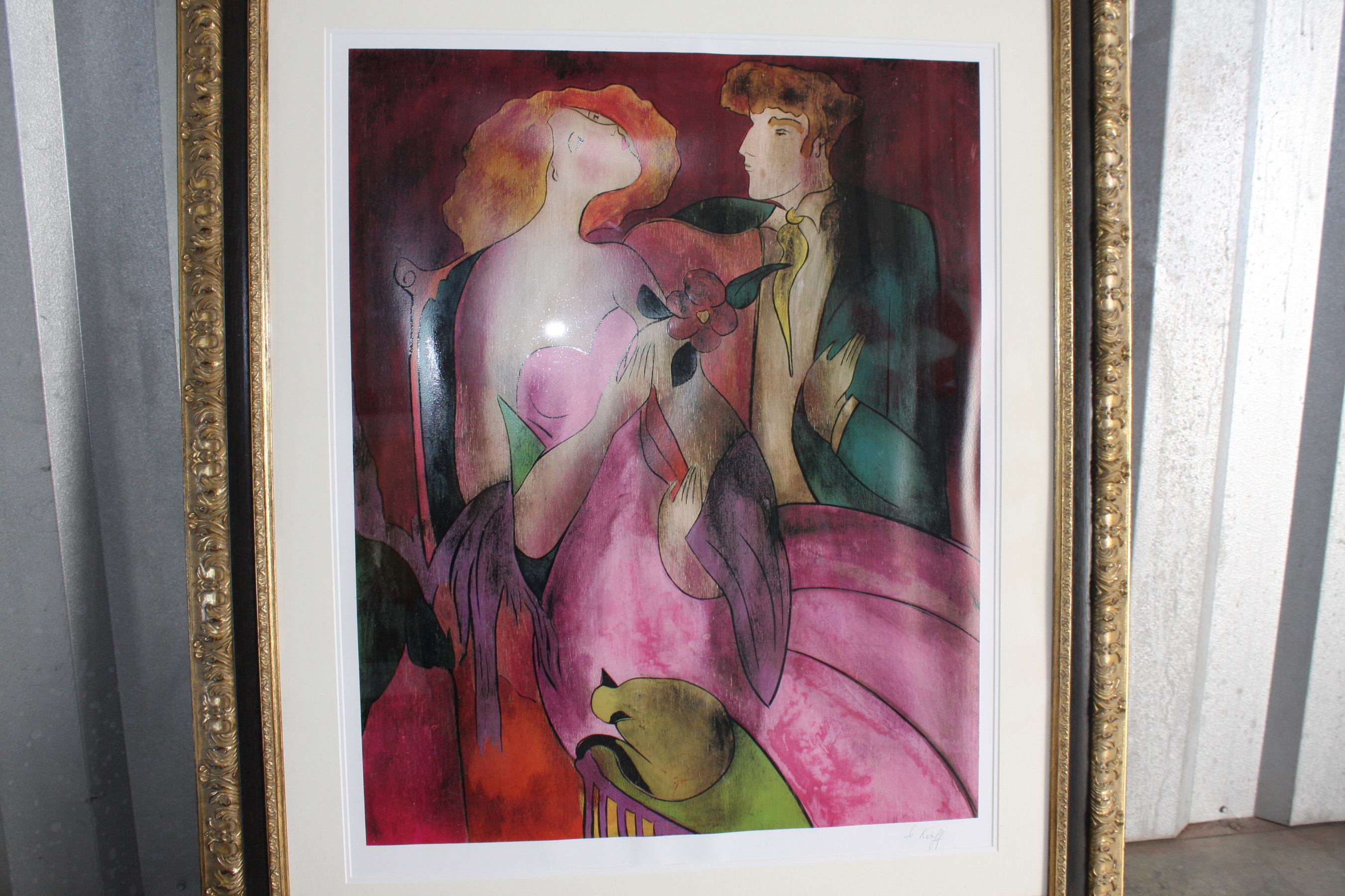 Seriolithograph Print on Paper After Linda Le Kinff's "Robe du Soir"