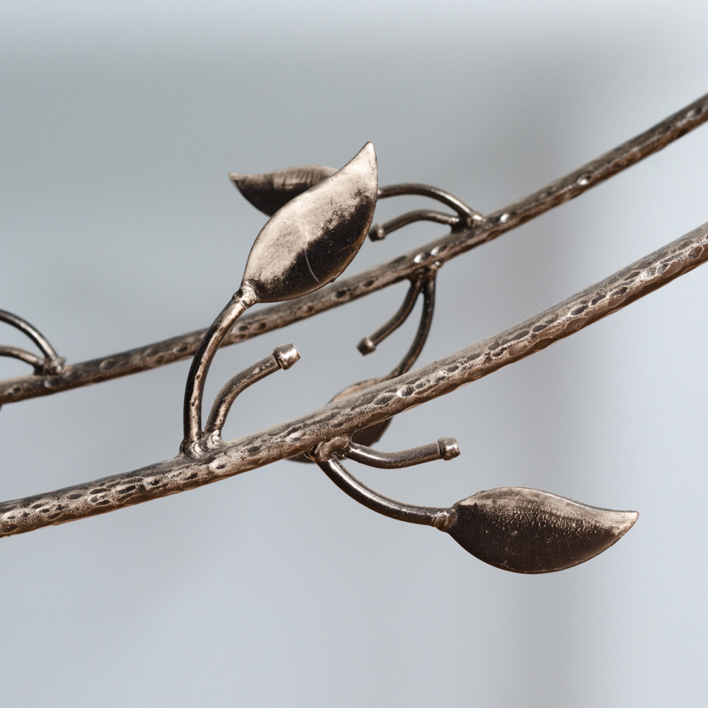 Contemporary Glass and Metal Console Table