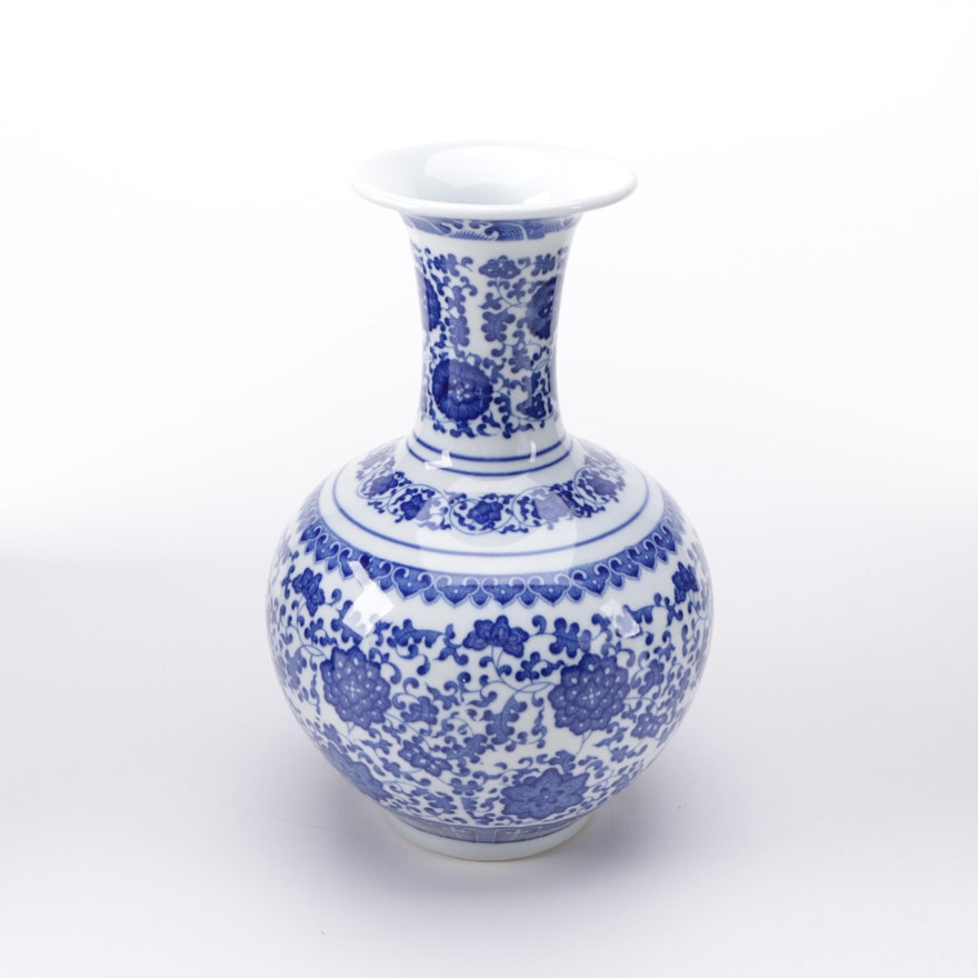 Blue and White Ceramic Vase