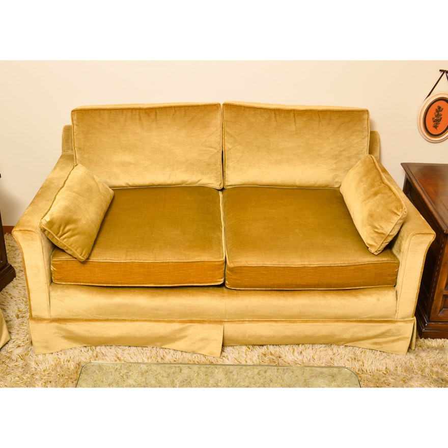 Velveteen Loveseat by Sherrill