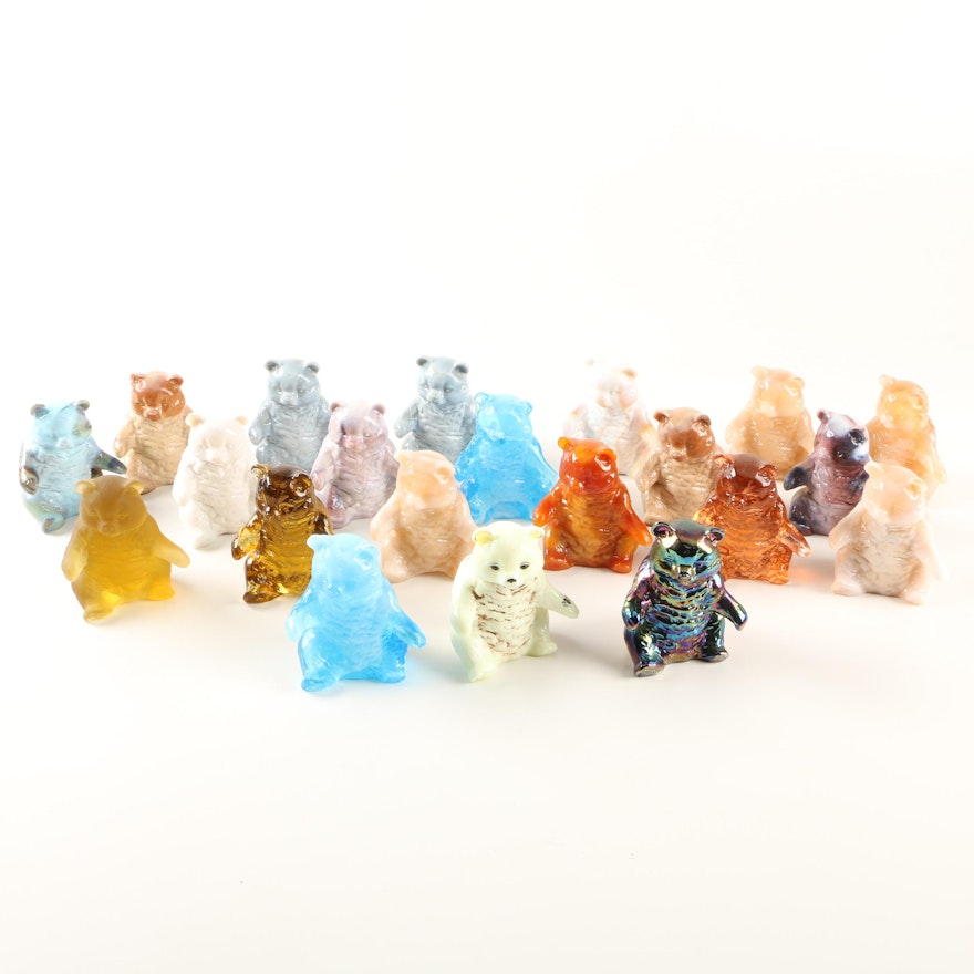 Mosser Glass Bear Figurines