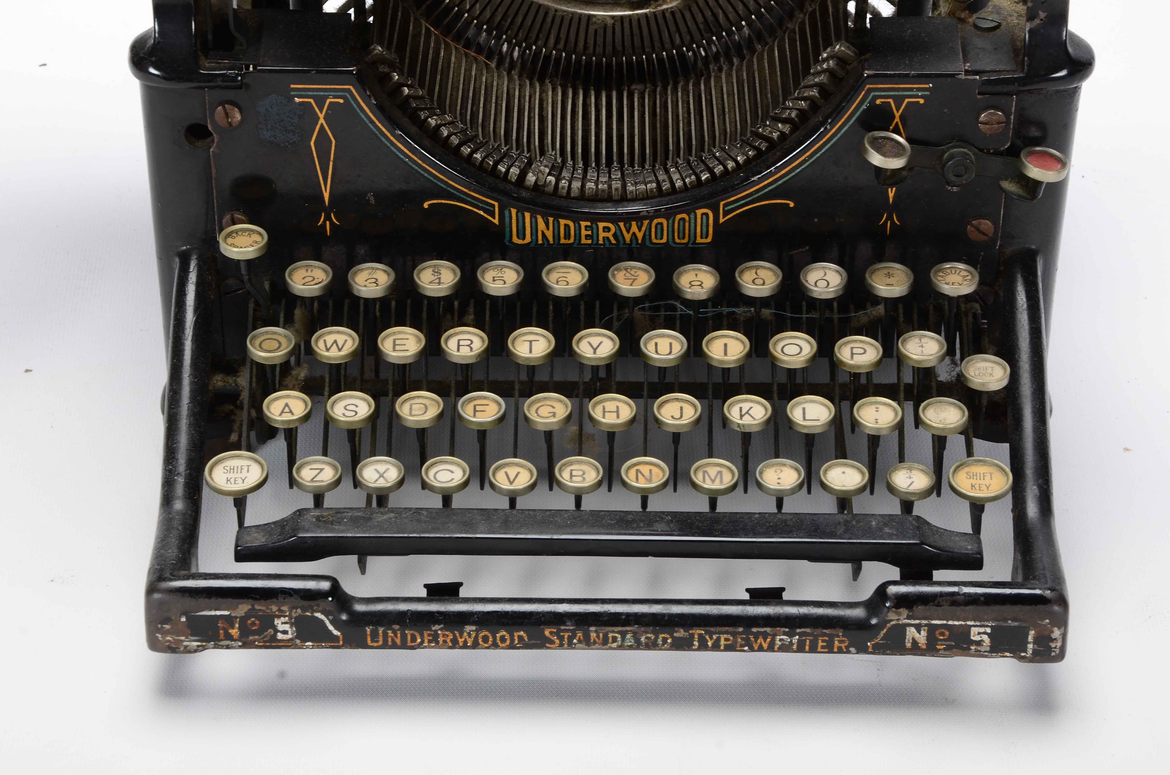 Vintage Underwood No. 5 Typewriter