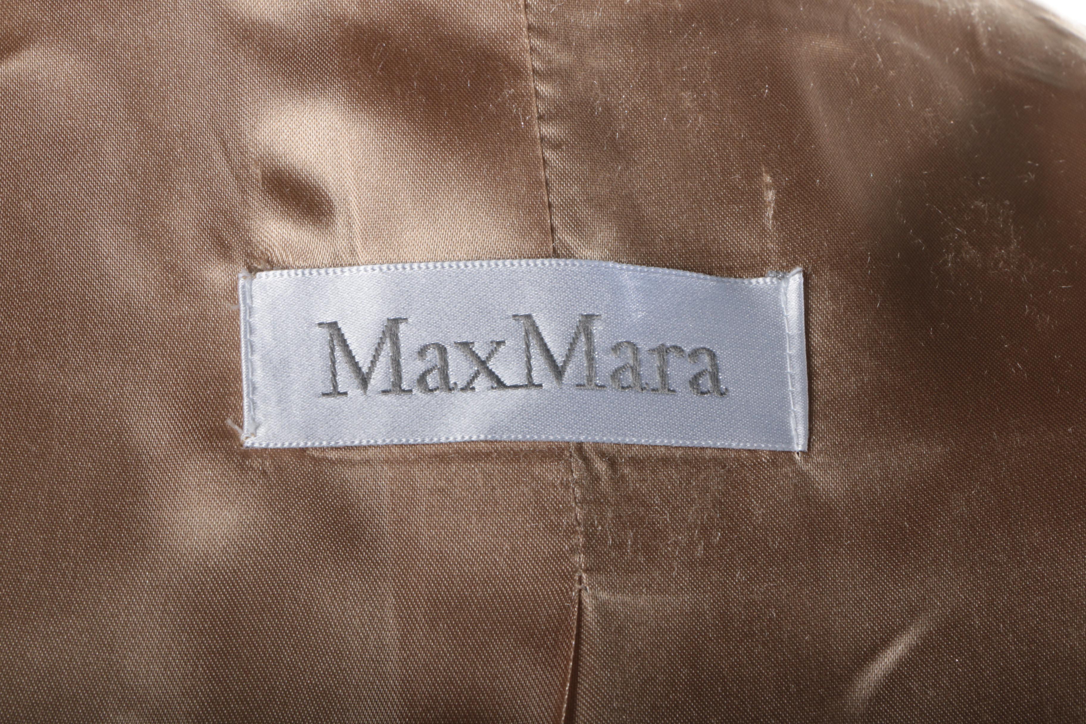 Women's Max Mara Tan Wool Blend Coat