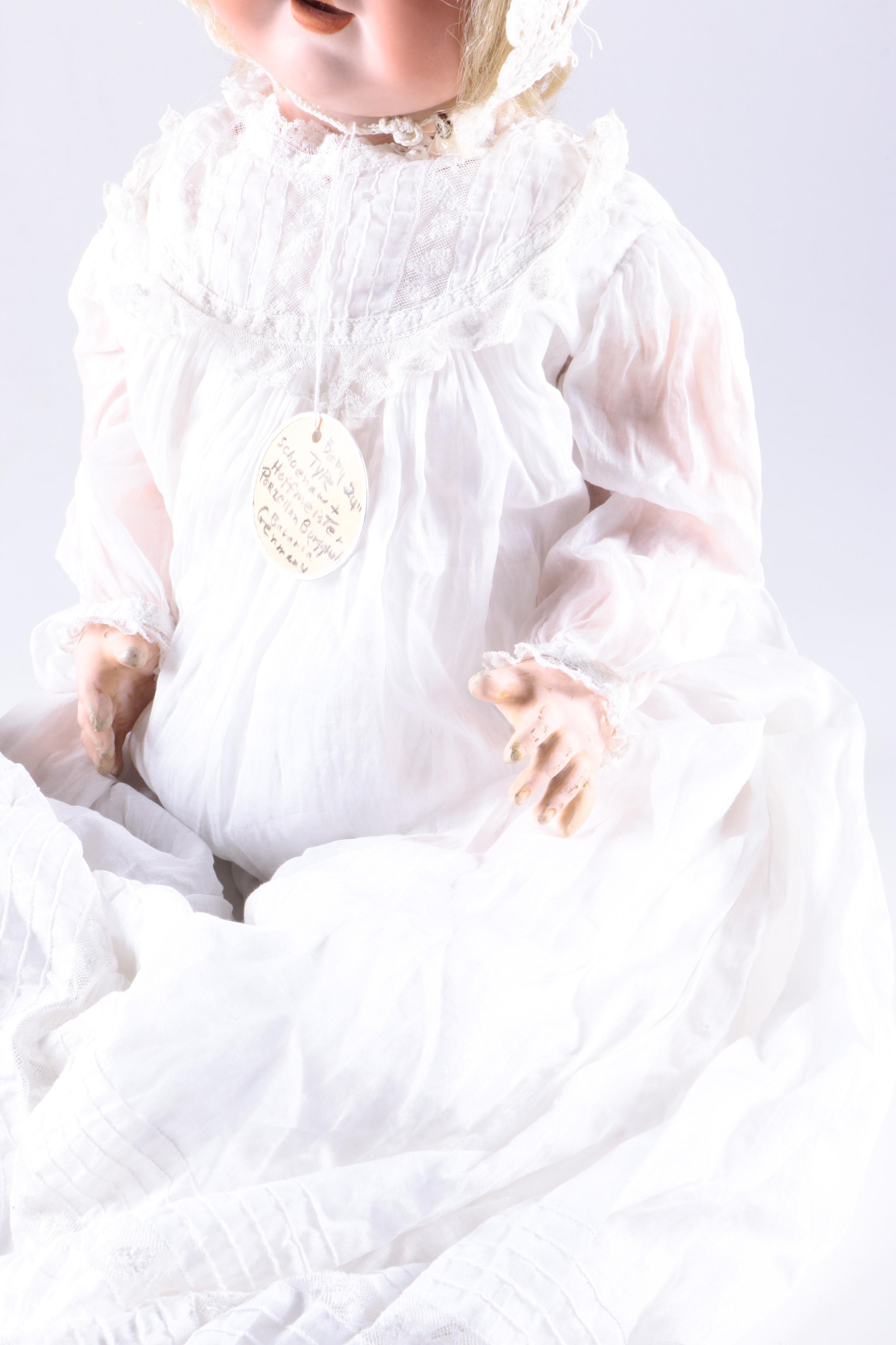 1930s Schoenau & Hoffmeister Bisque and Composition Baby Doll