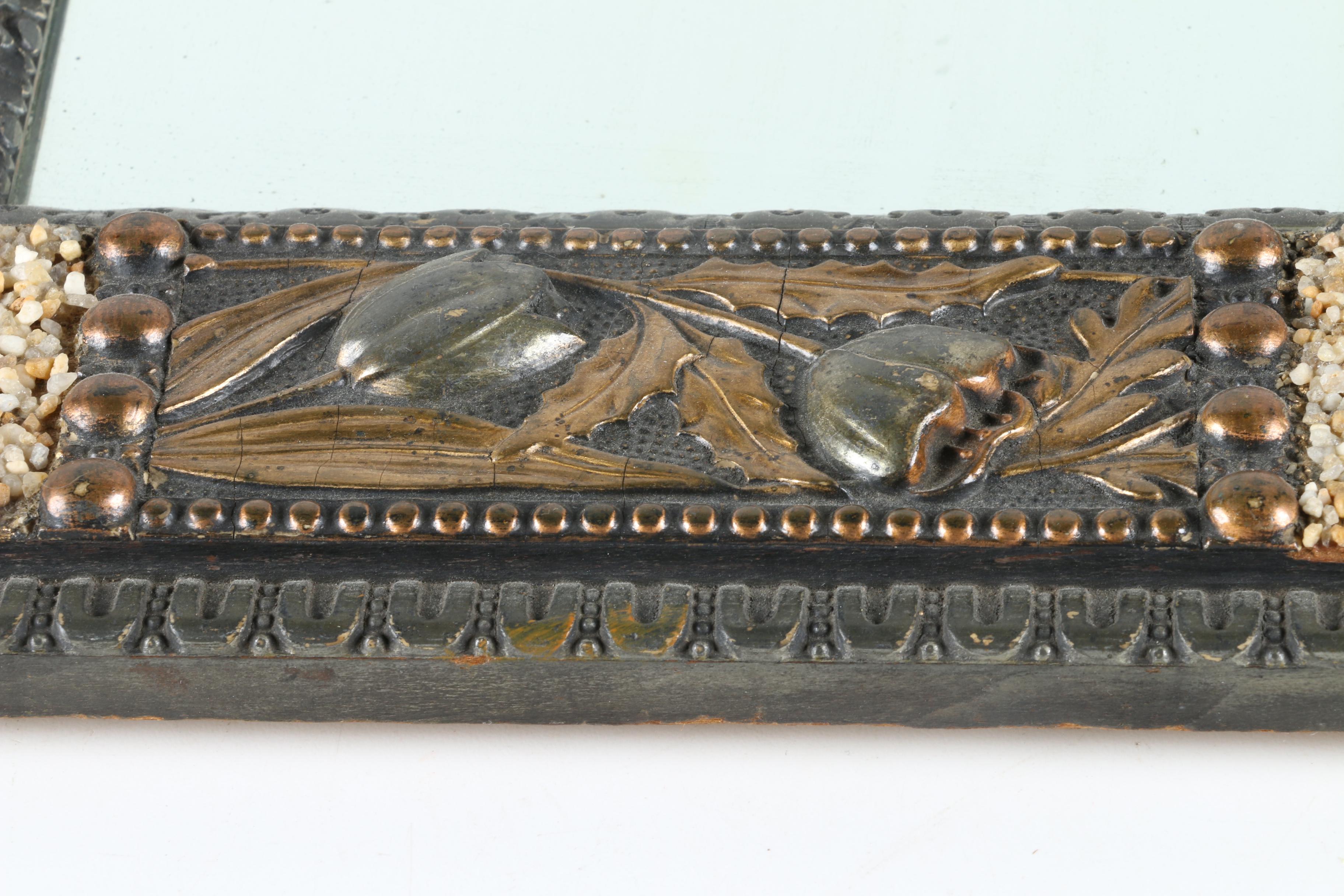 Antique Tramp Art Wall Mirror