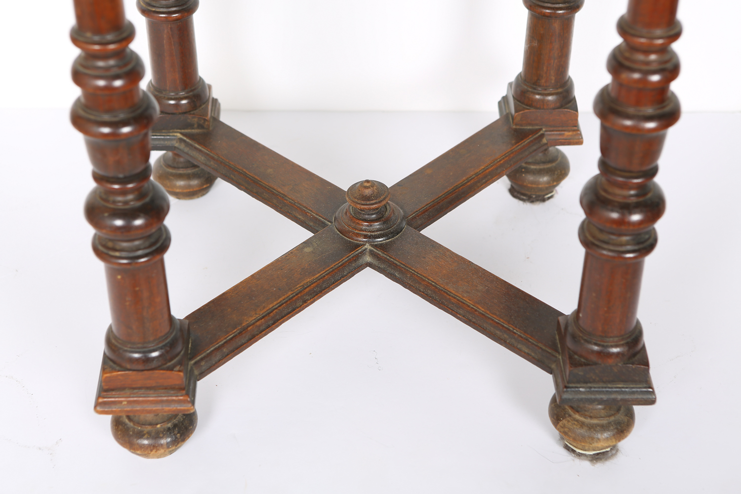 1920s Inlaid Walnut Octagonal End Table