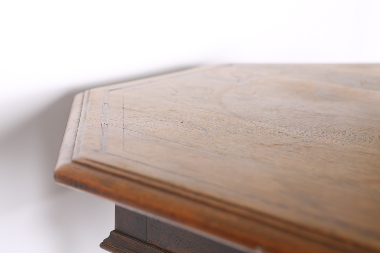 1920s Inlaid Walnut Octagonal End Table