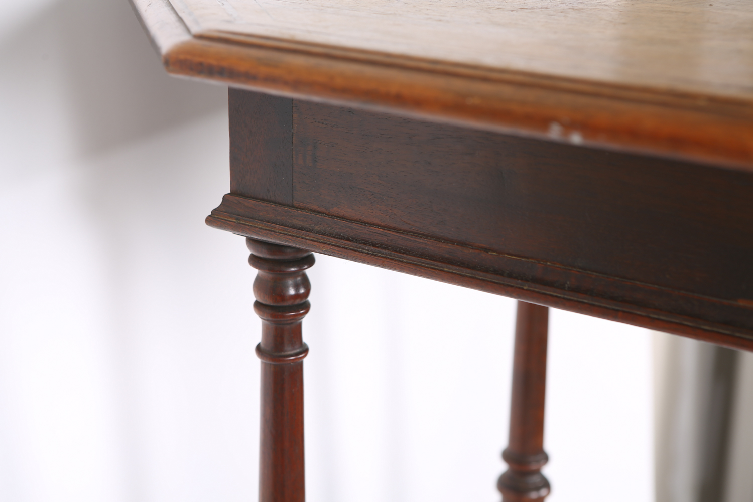 1920s Inlaid Walnut Octagonal End Table