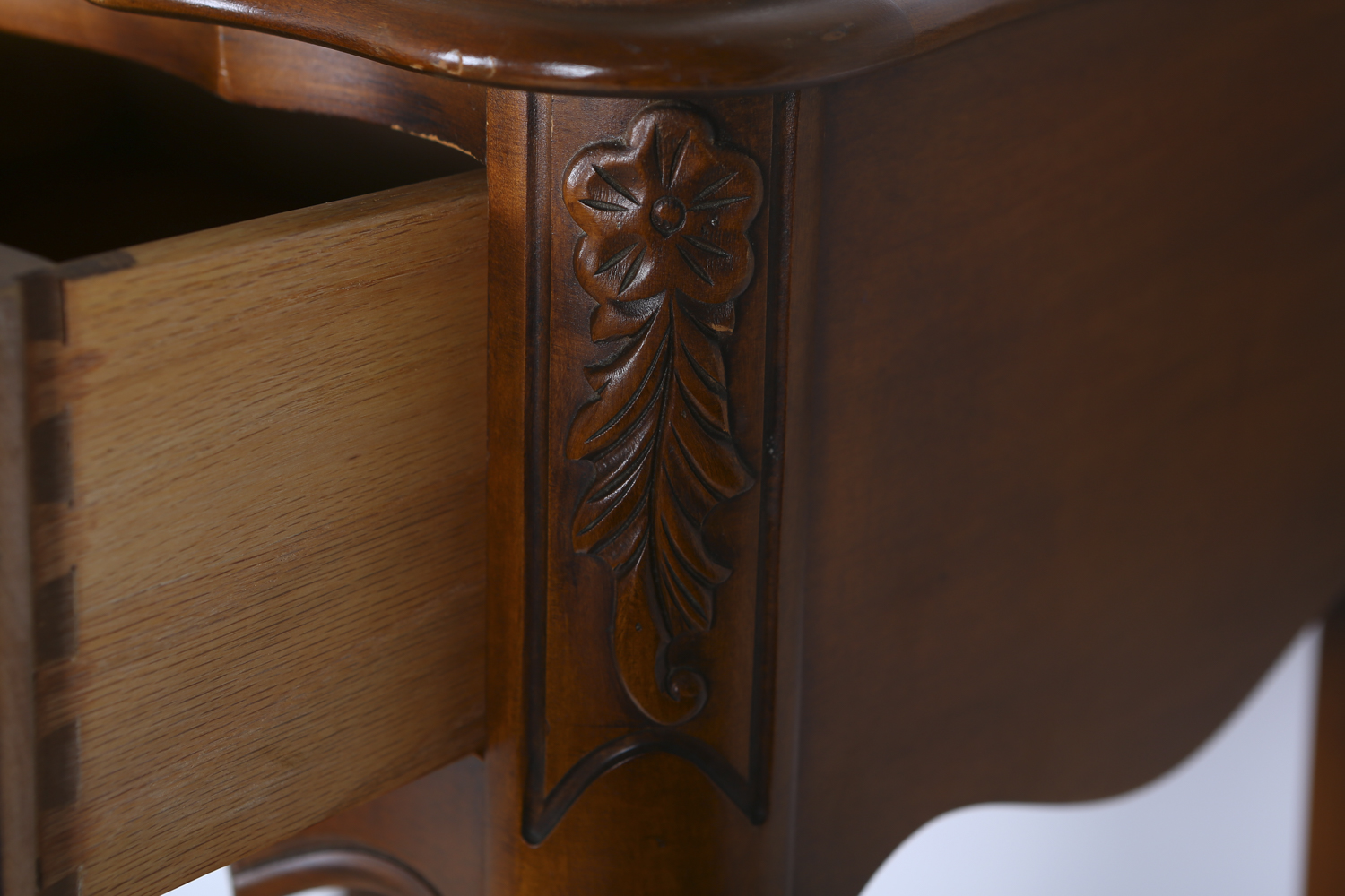Cherry Stained Wooden Side Table