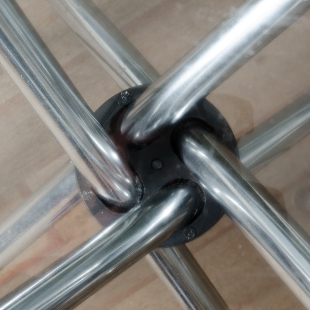 Modernist Bistro Table with Caned Parlor Style Chairs