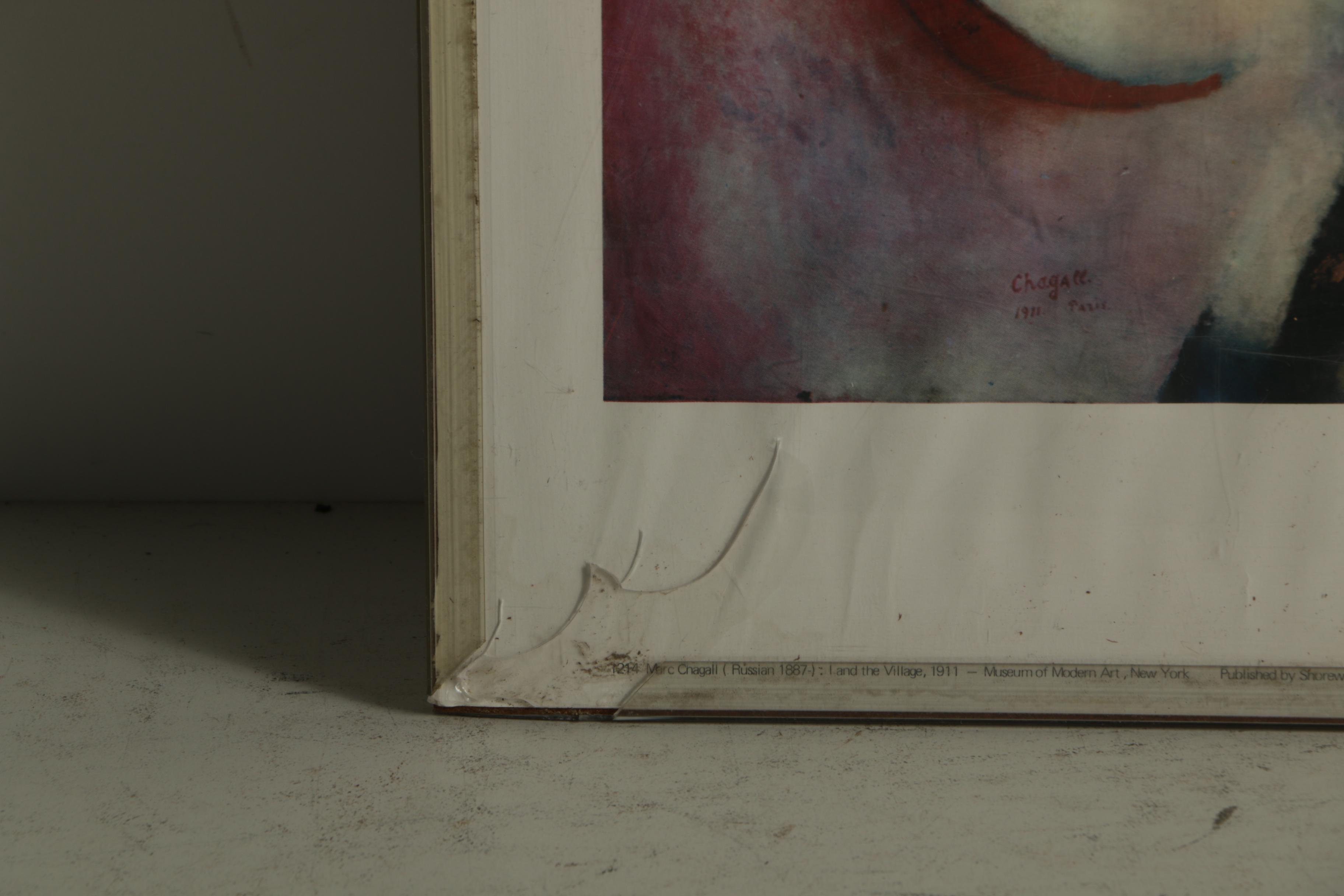 Reproduction Print After Marc Chagall's "I and the Village"