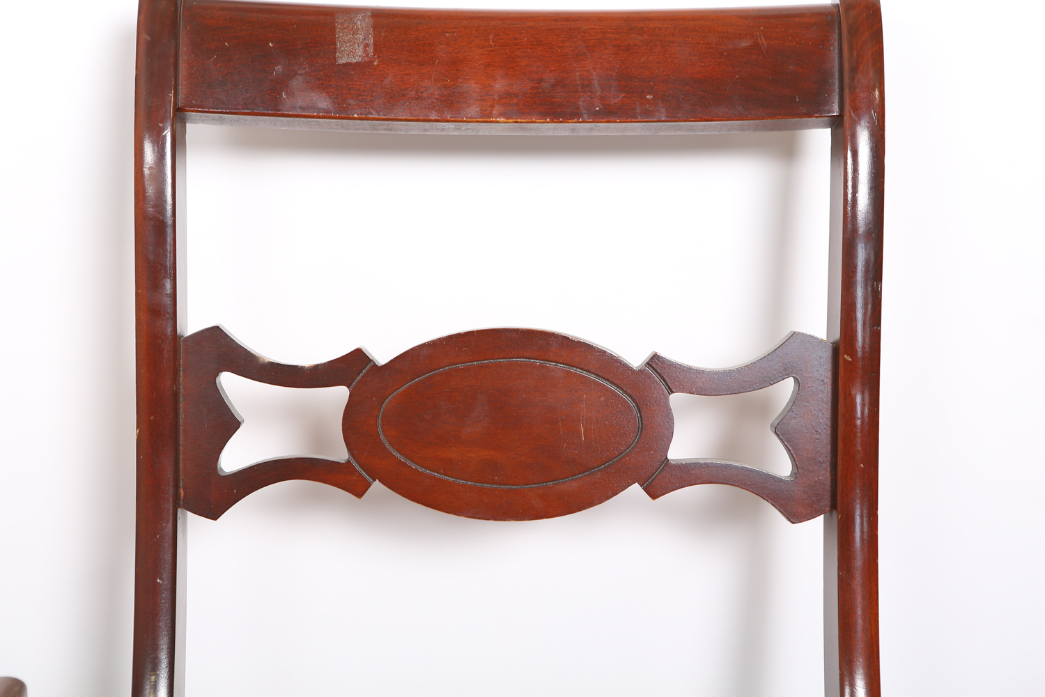 Vintage Federal Style Mahogany Chair and Sheraton Style Bench