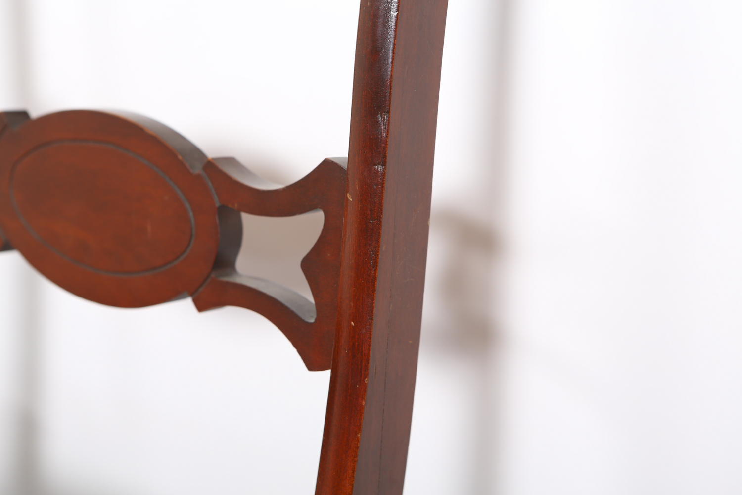 Vintage Federal Style Mahogany Chair and Sheraton Style Bench