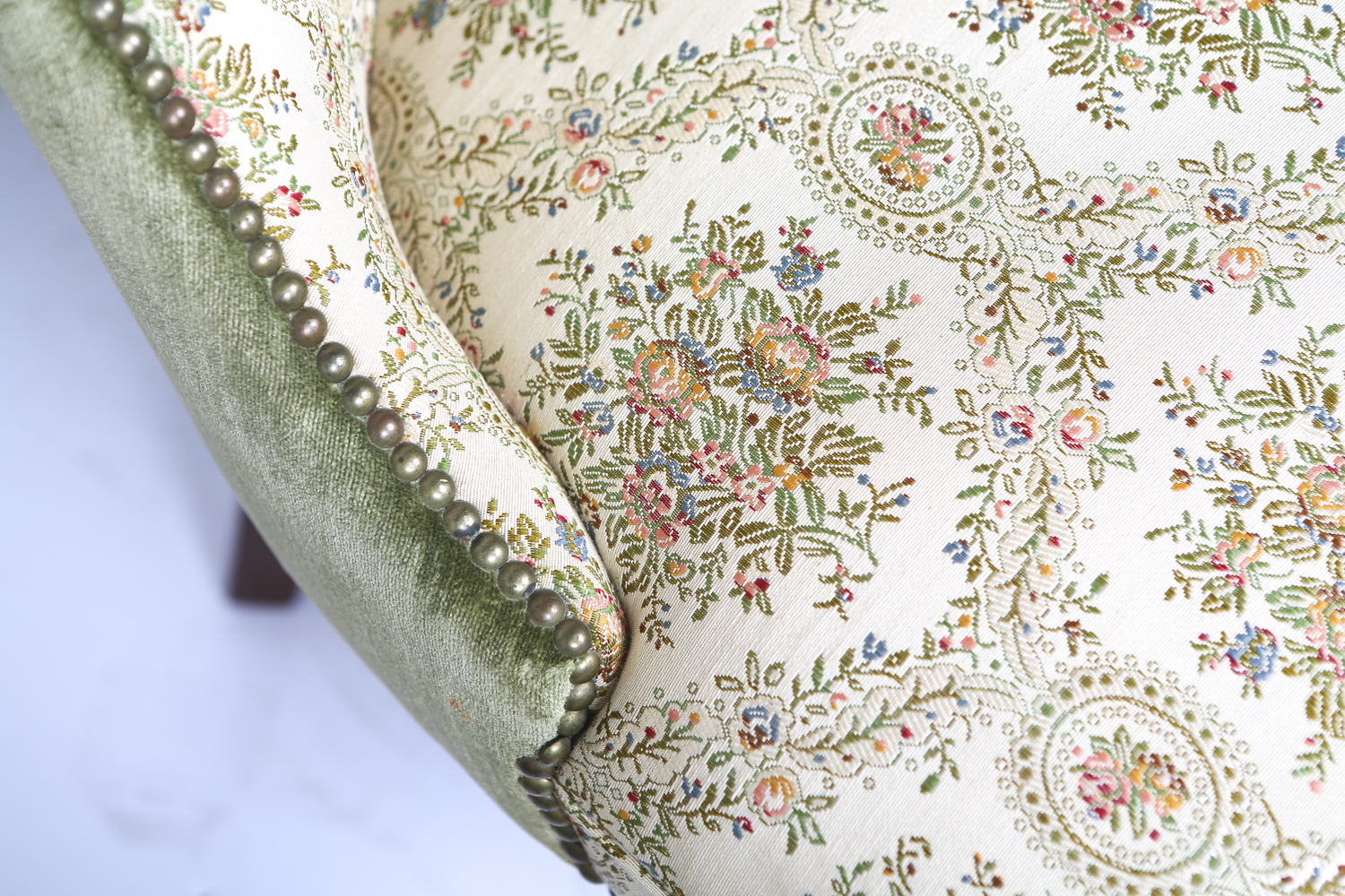 Pair of French Empire Style Upholstered Chairs