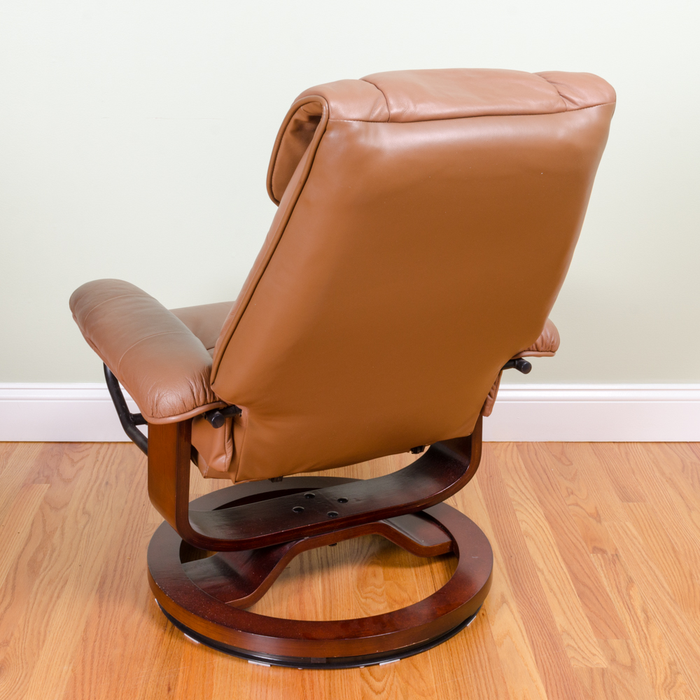 Leather Reclining Chair with Ottoman by Benchmaster