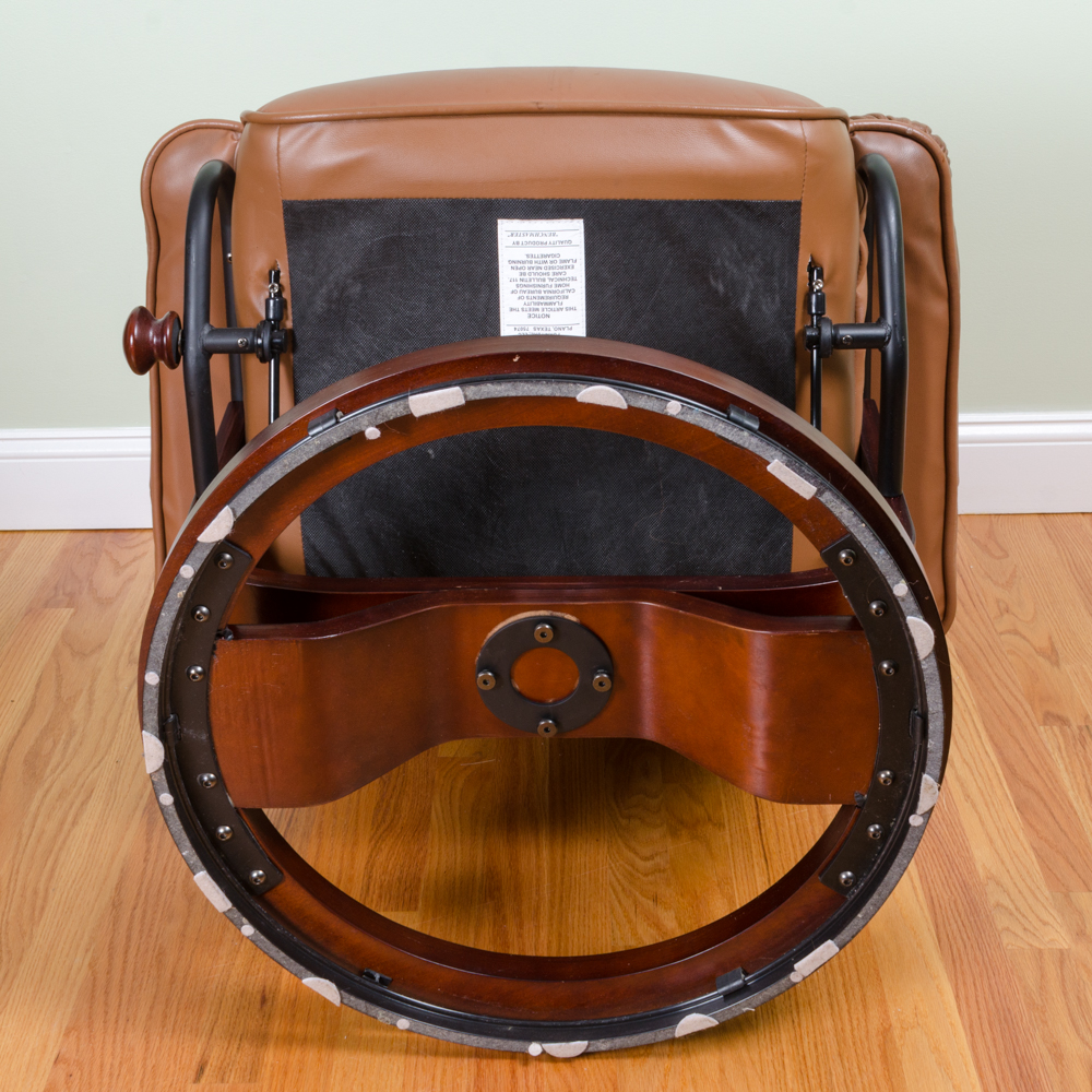 Leather Reclining Chair with Ottoman by Benchmaster