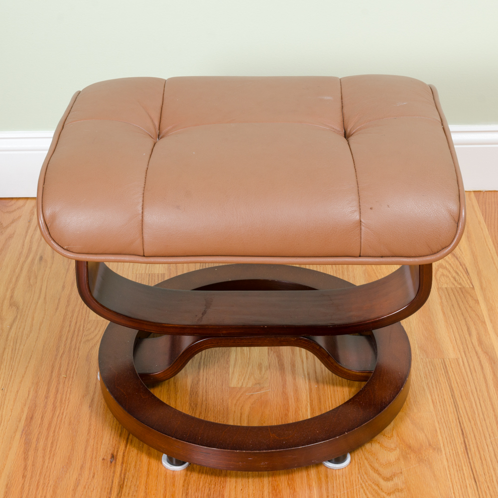 Leather Reclining Chair with Ottoman by Benchmaster