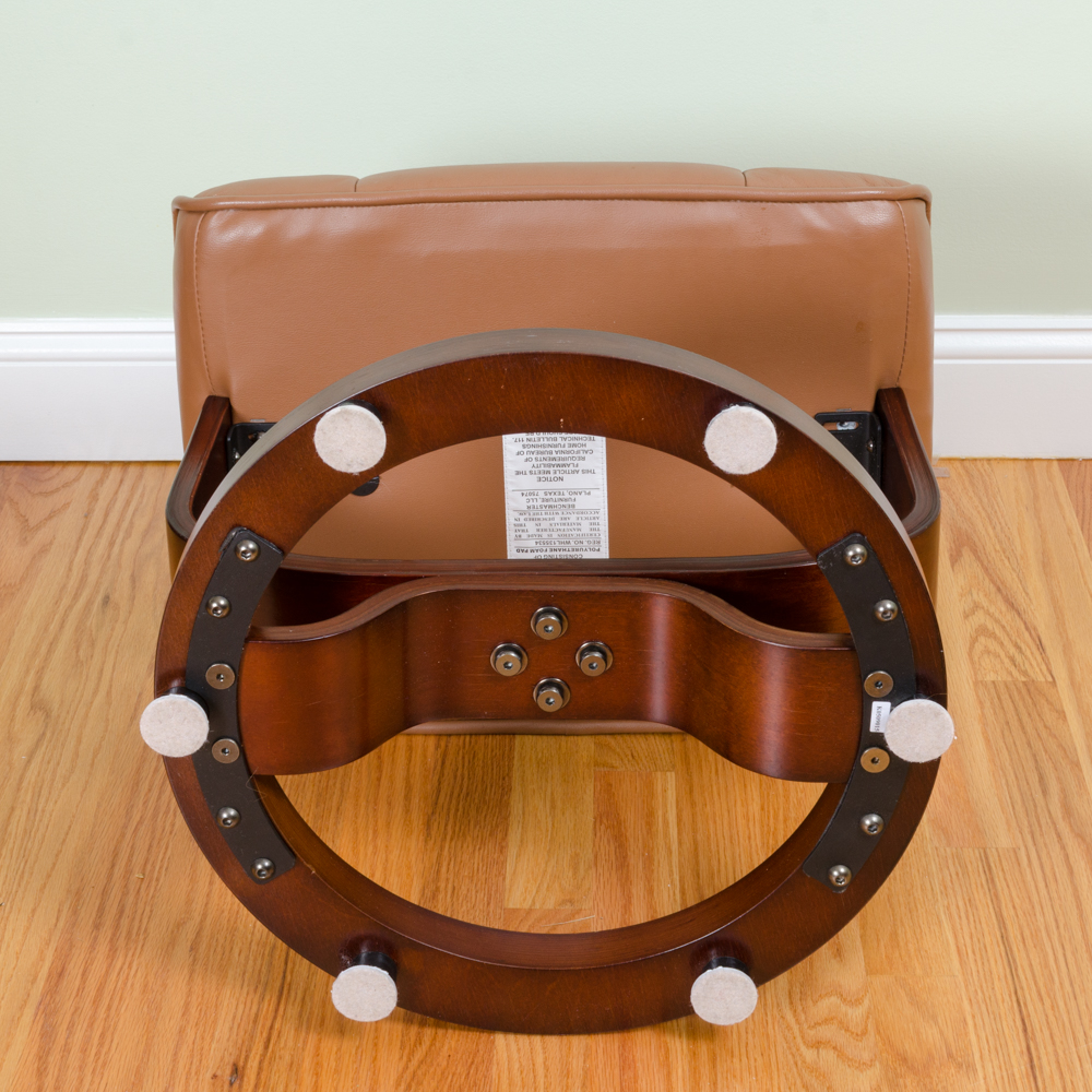 Leather Reclining Chair with Ottoman by Benchmaster