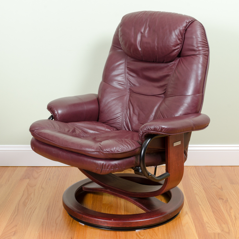 Burgundy Leather Reclining Chair by Palliser