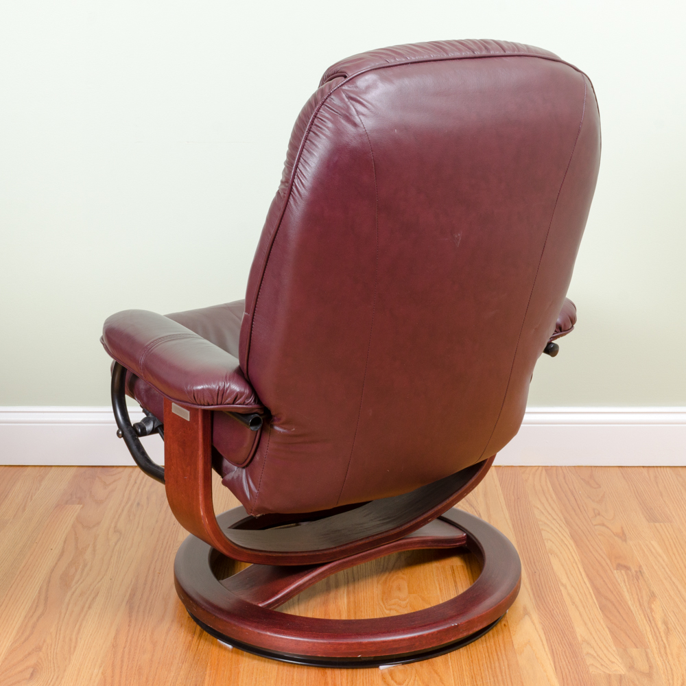 Burgundy Leather Reclining Chair by Palliser