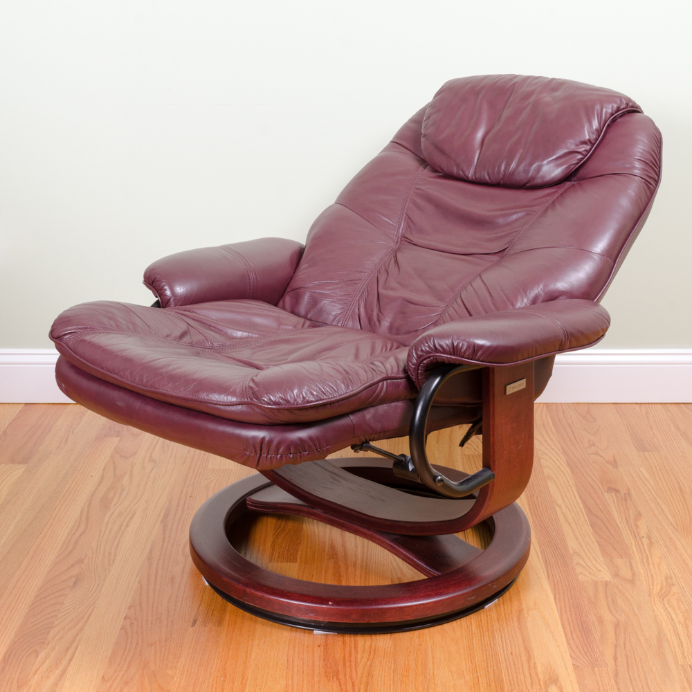 Burgundy Leather Reclining Chair by Palliser