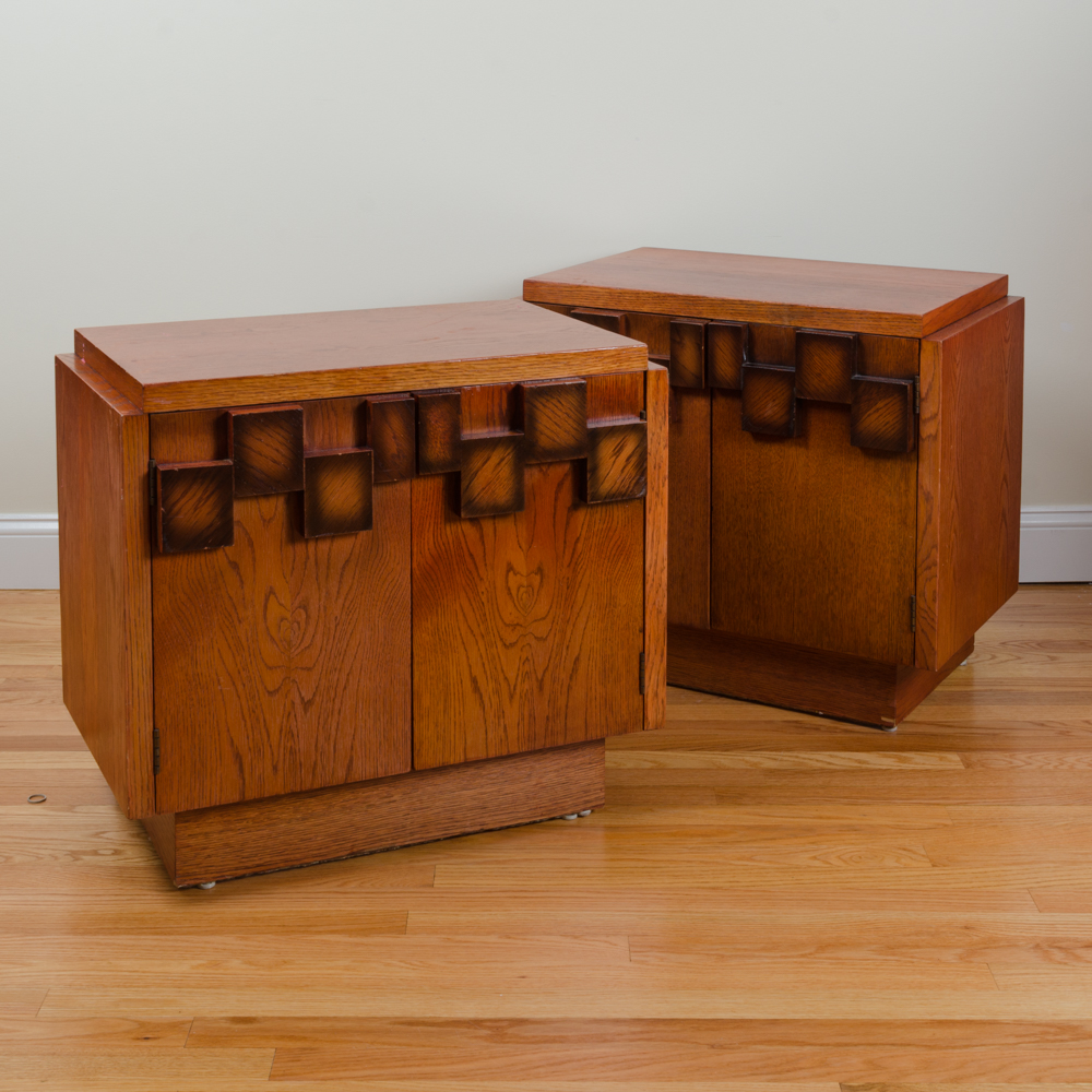Vintage Brutalist Nightstands