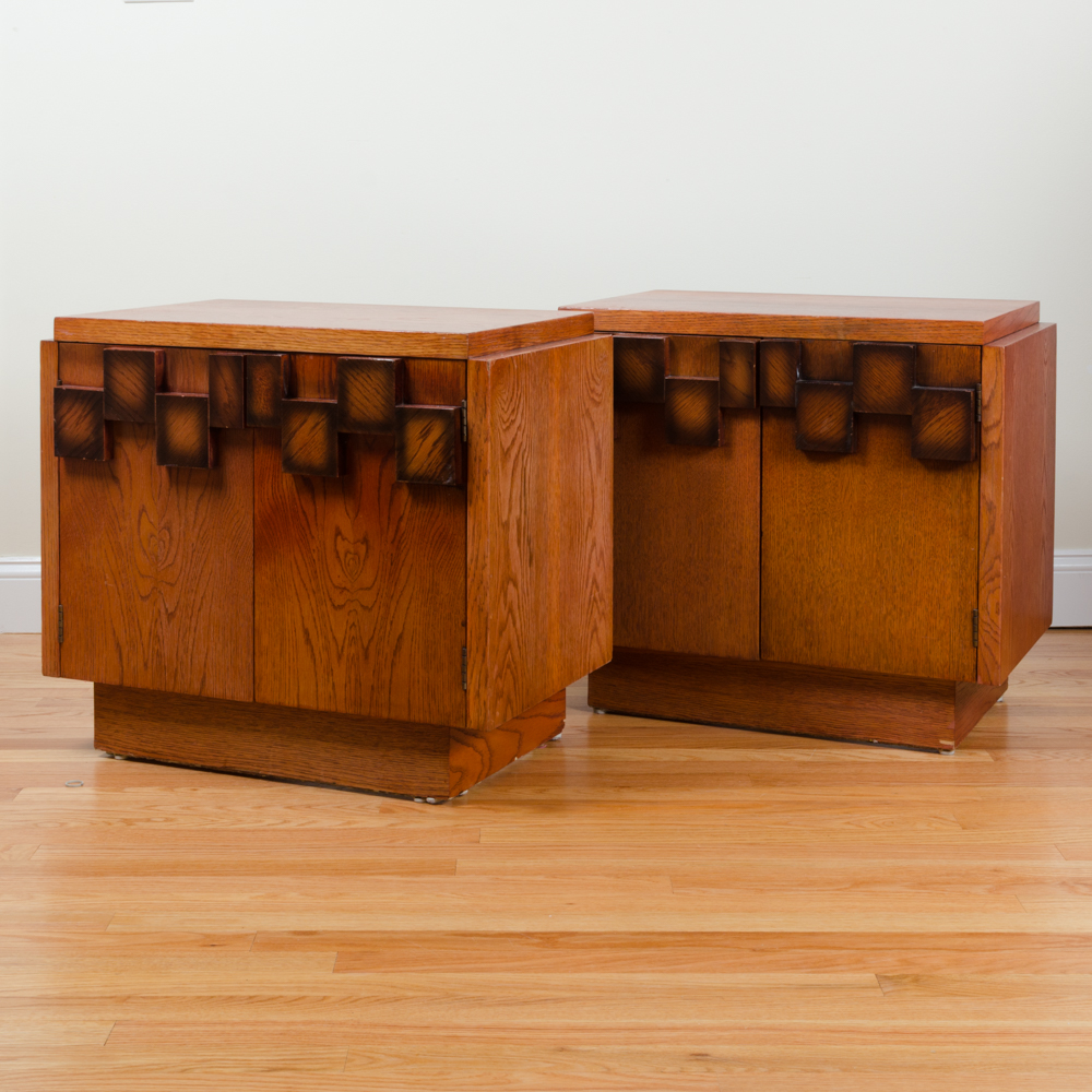 Vintage Brutalist Nightstands