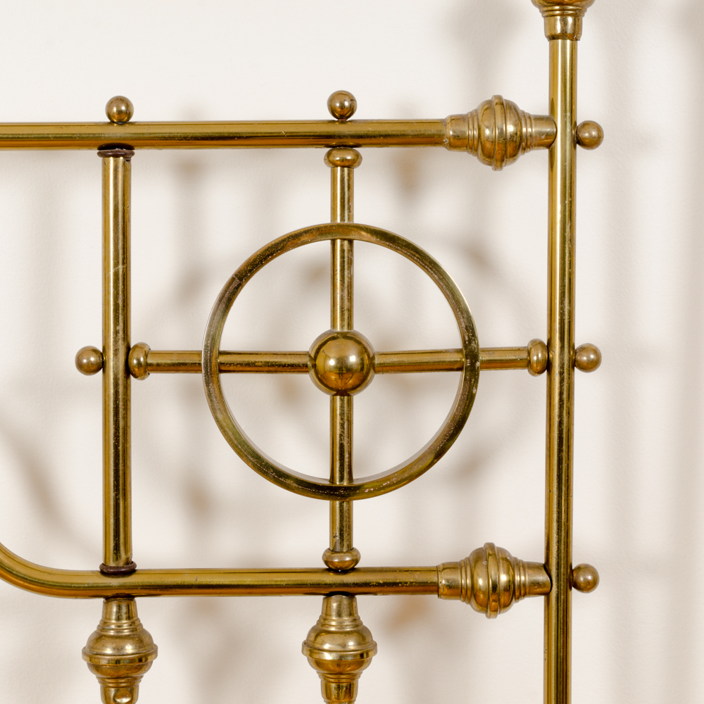 Brass Finished King Size Headboard and Footboard