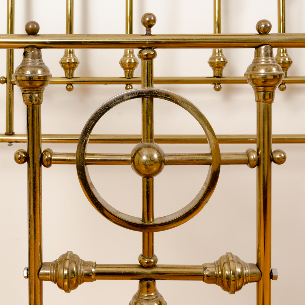 Brass Finished King Size Headboard and Footboard