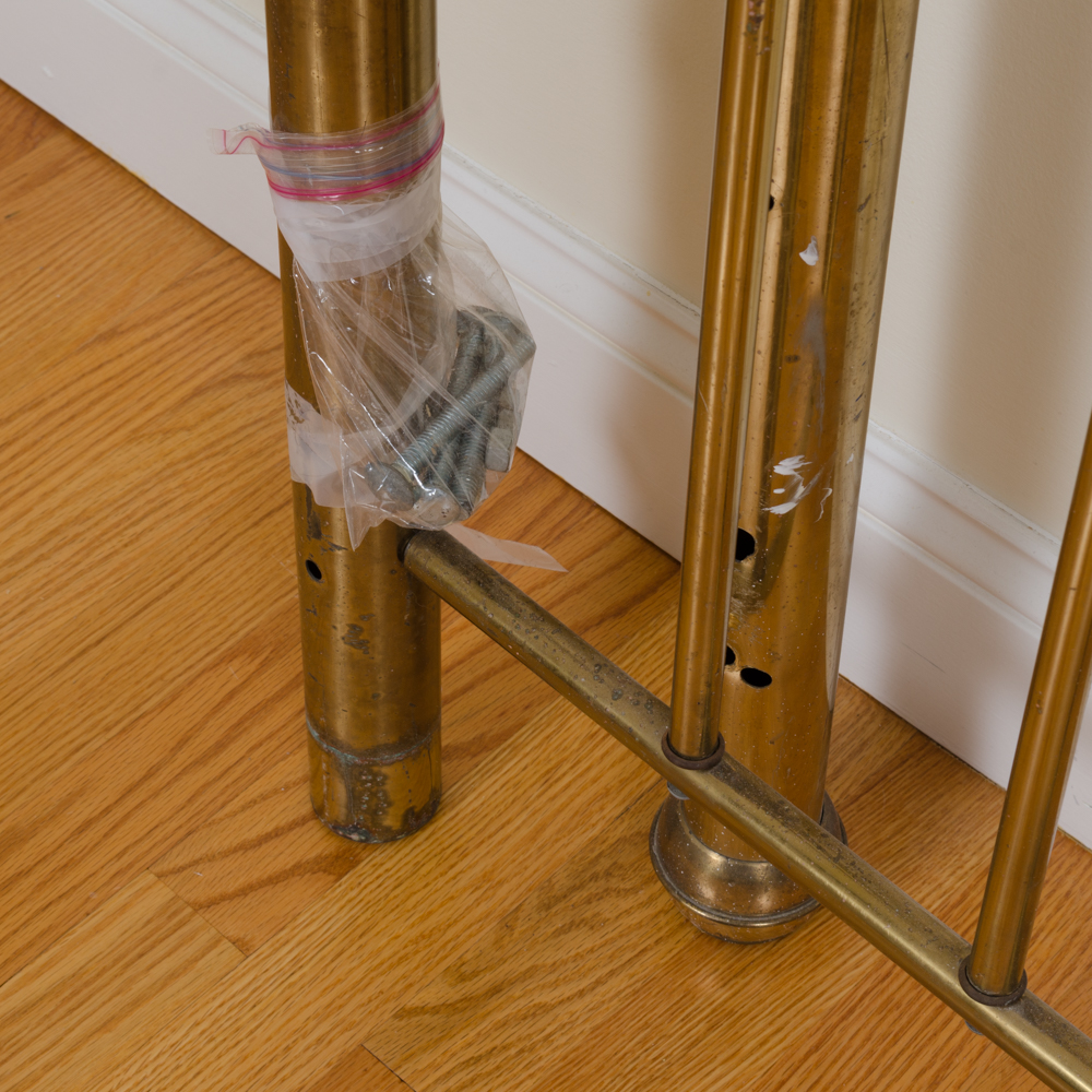 Brass Finished King Size Headboard and Footboard