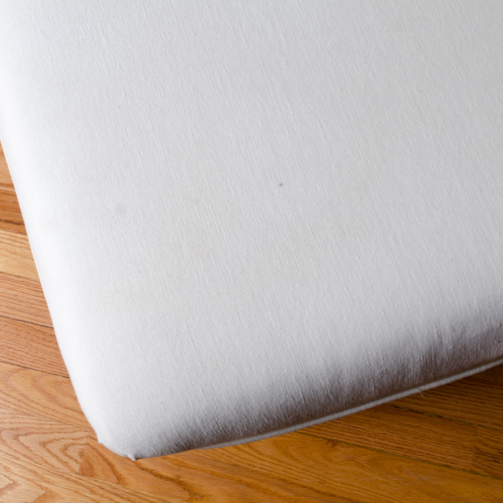 Wicker Chair with Ottoman and Cushions