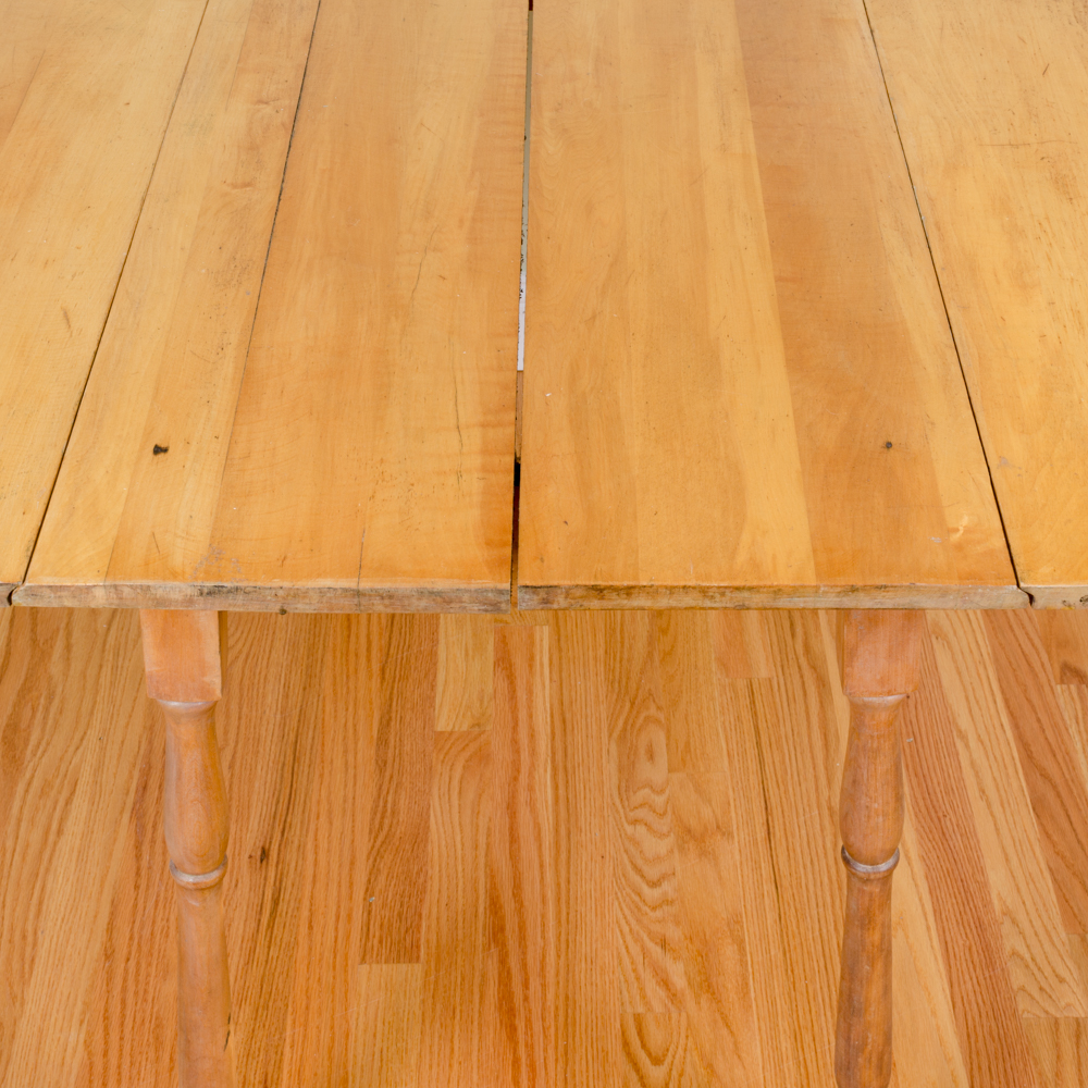 Vintage Wooden Drop-Leaf Side Table