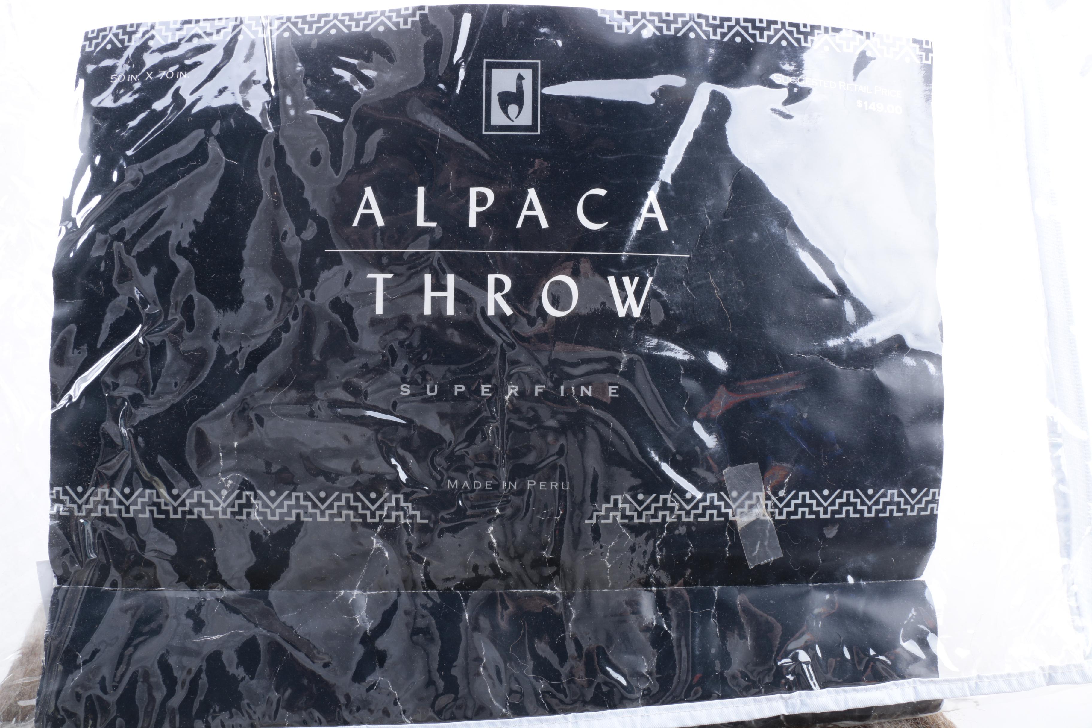 Peruvian Alpaca and Wool Throw Blanket