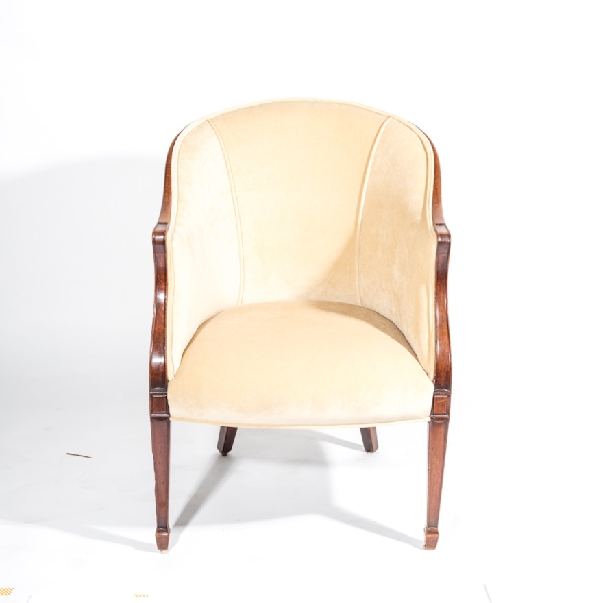 Hepplewhite Style Barrel Back Chair