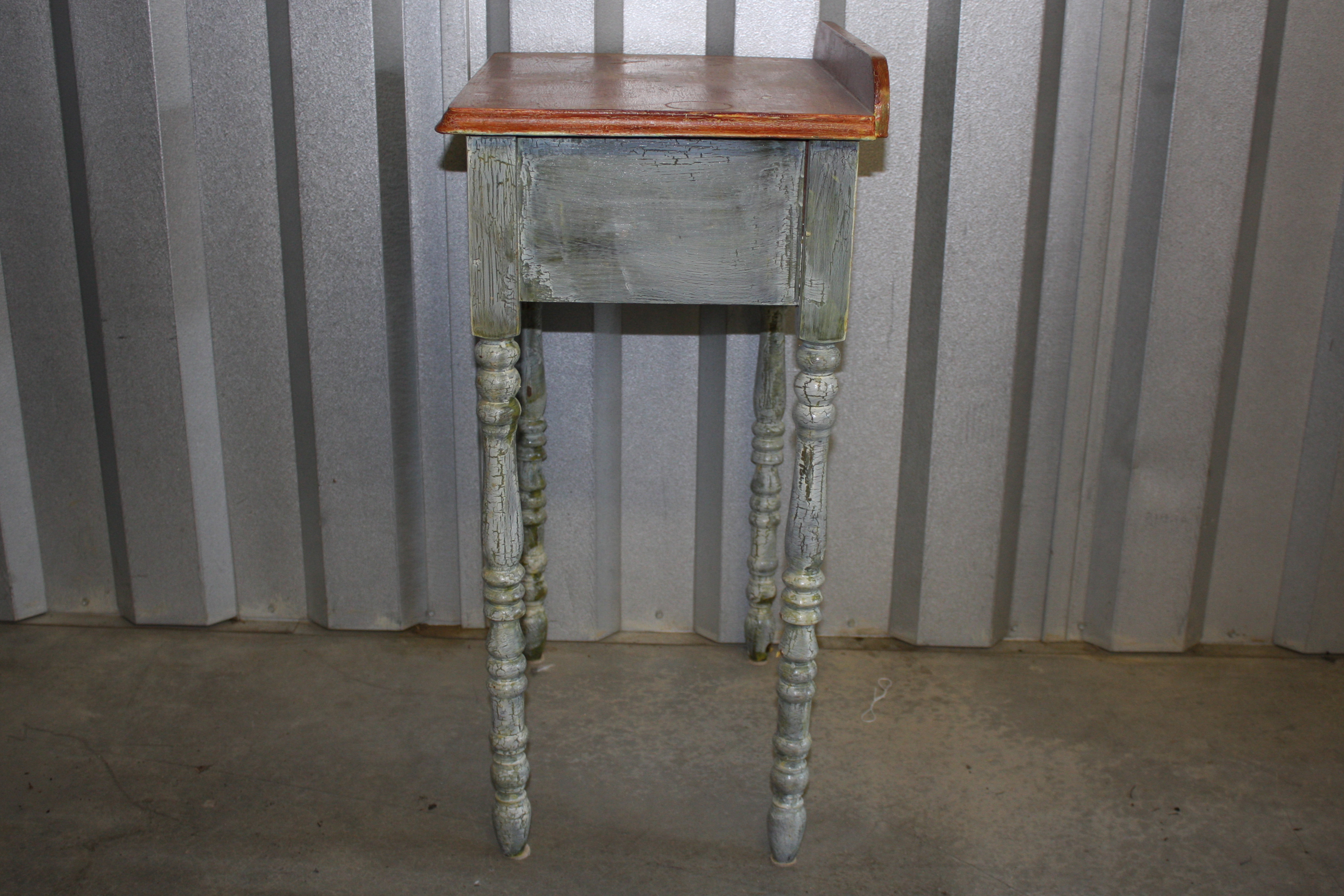 Vintage Painted Telephone Table and Chair