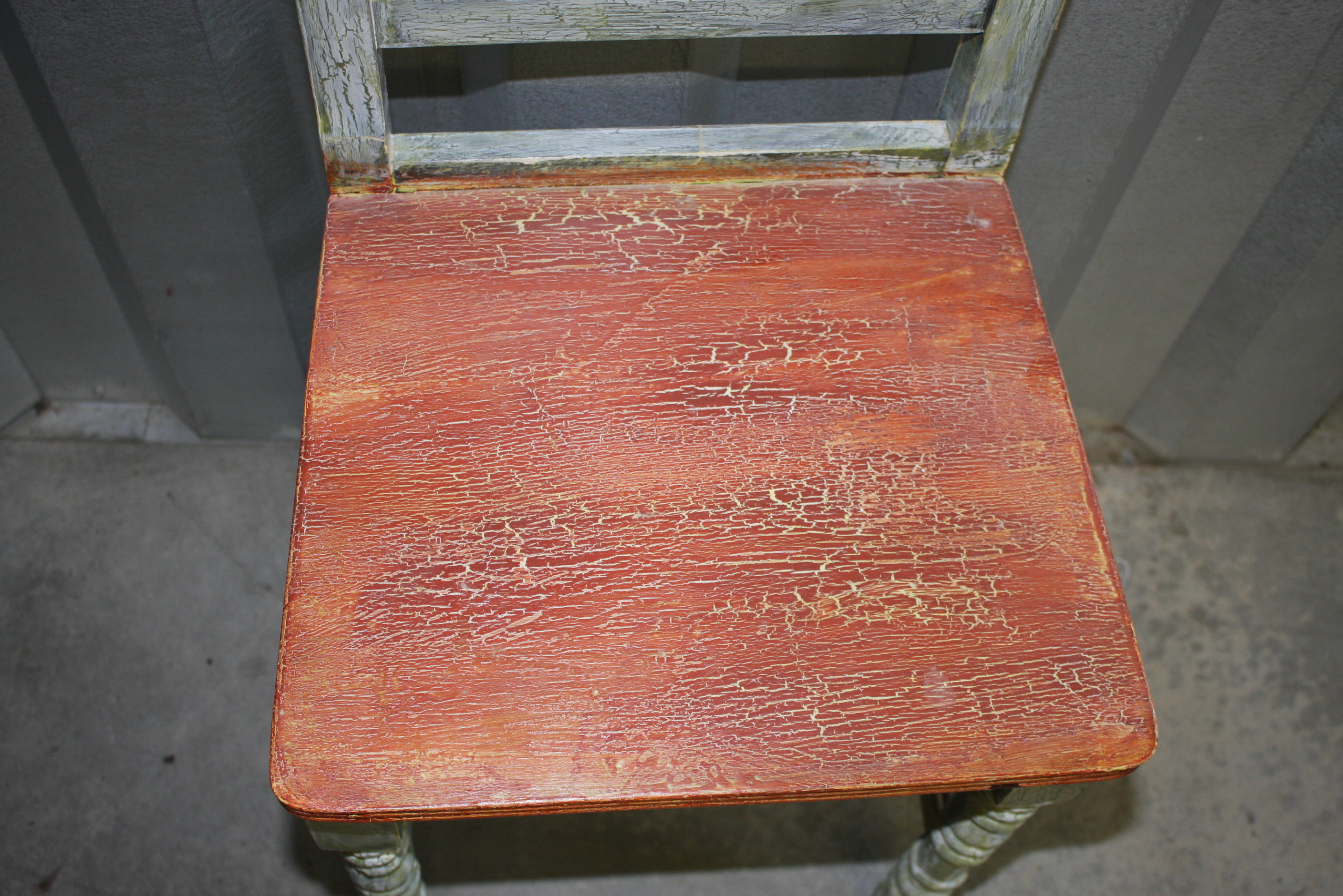 Vintage Painted Telephone Table and Chair