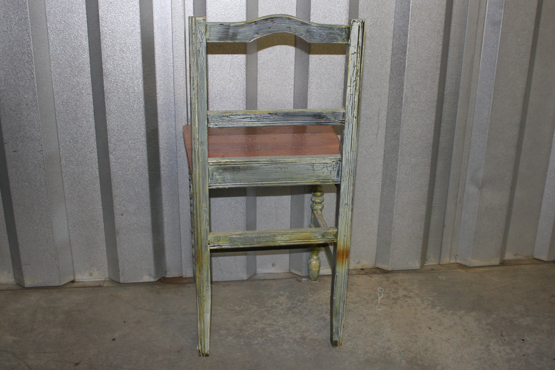 Vintage Painted Telephone Table and Chair
