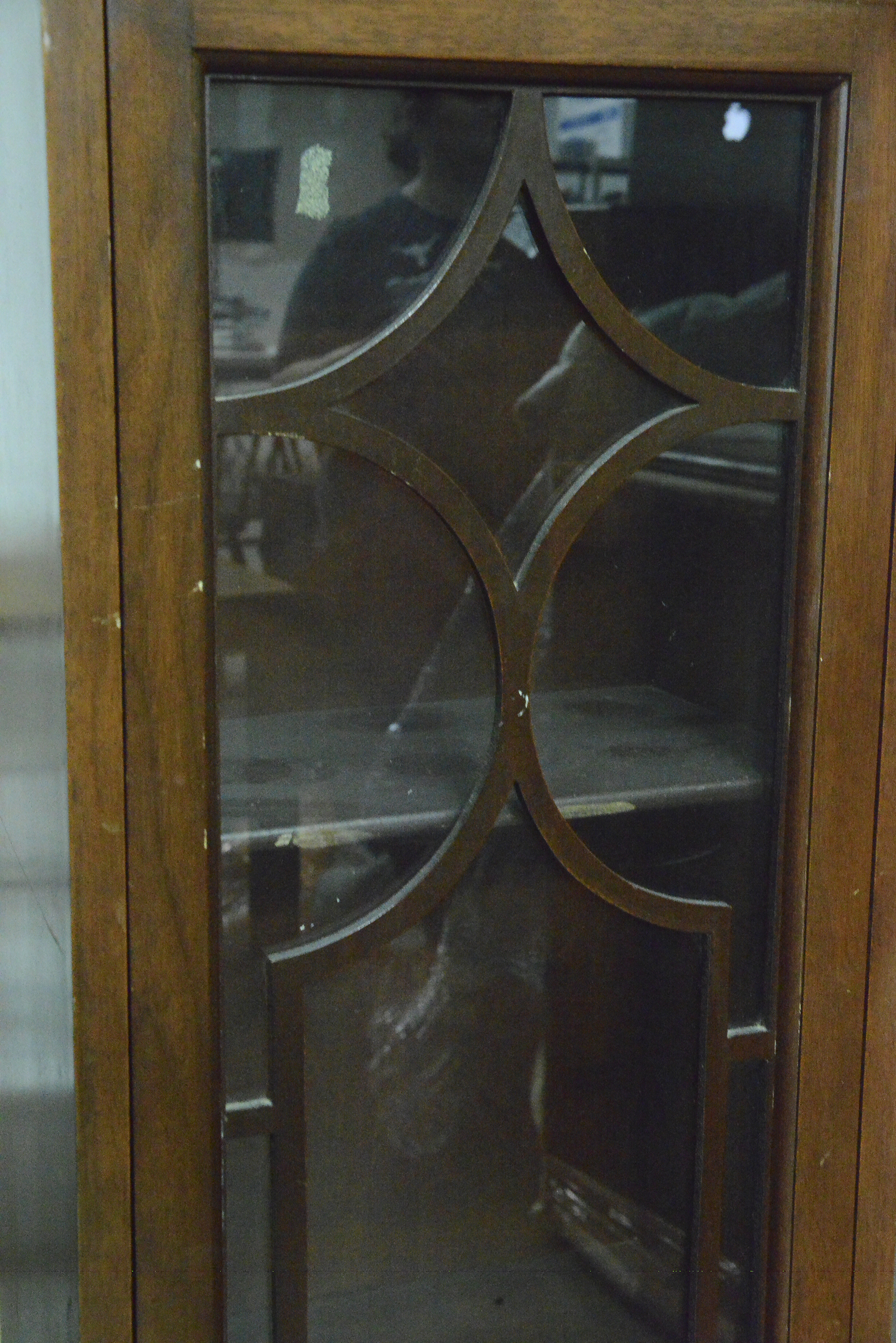 Vintage Wooden Standing Electric Clock with Shelving