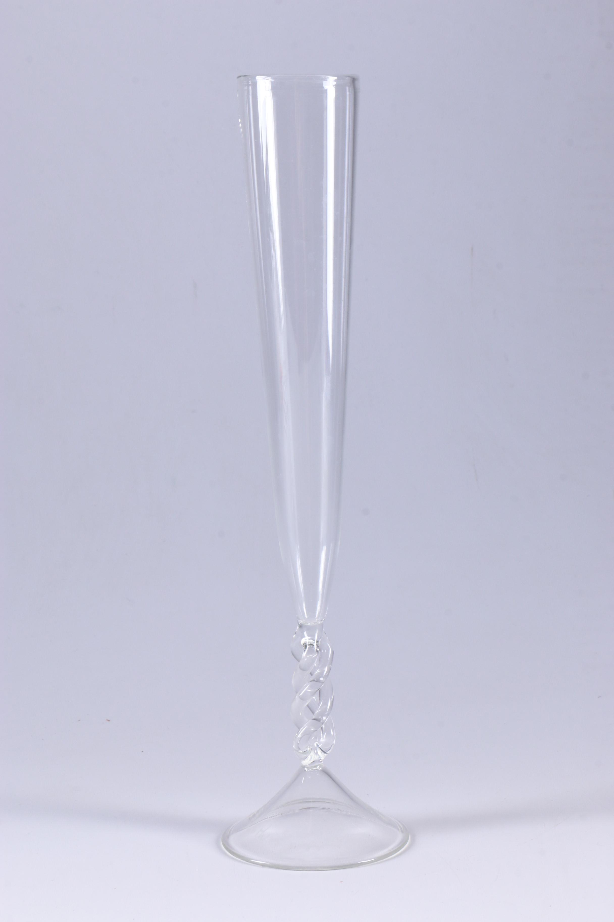 Modern Art Glass Champagne Flutes