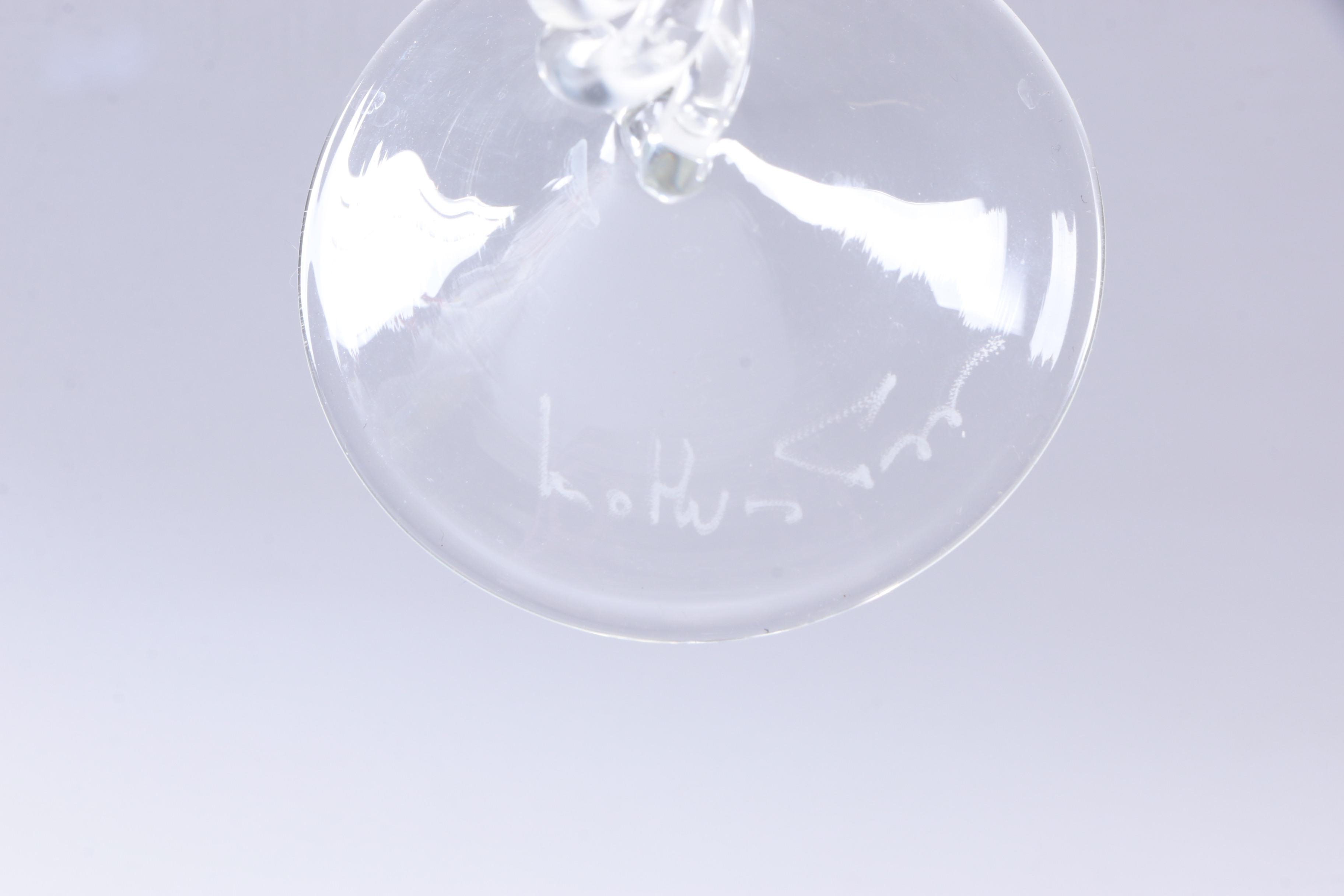 Modern Art Glass Champagne Flutes