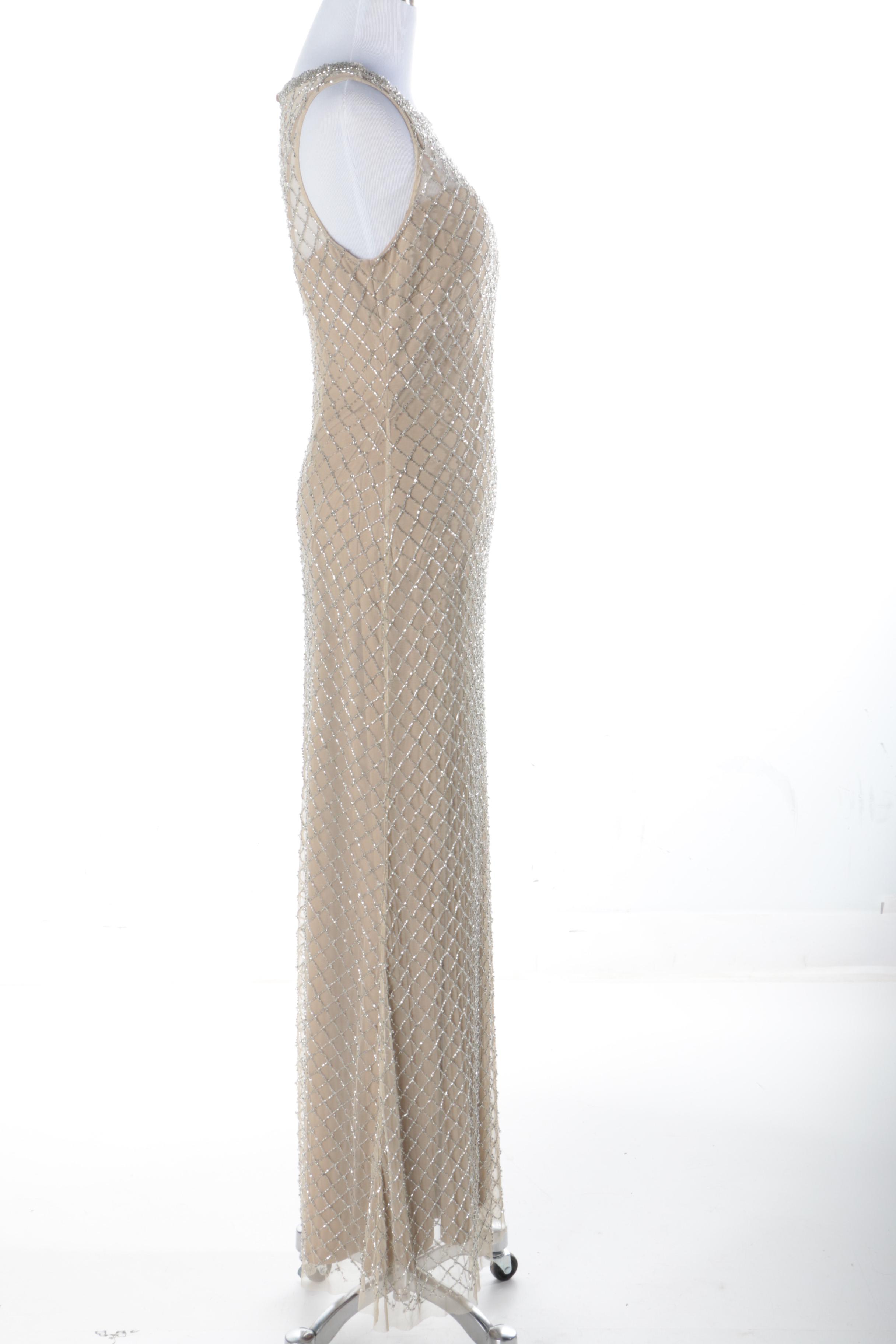 Aidan Mattox Beaded Evening Gown