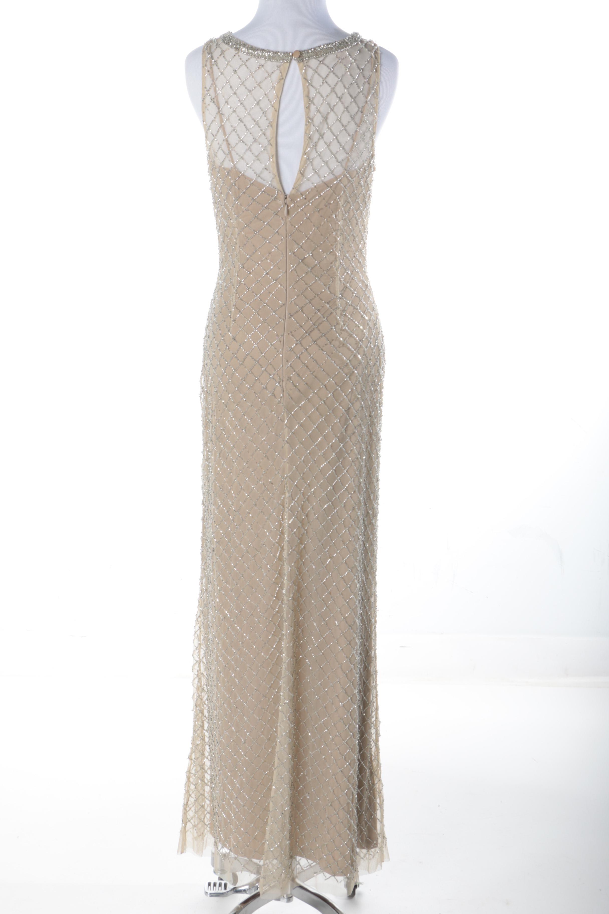 Aidan Mattox Beaded Evening Gown