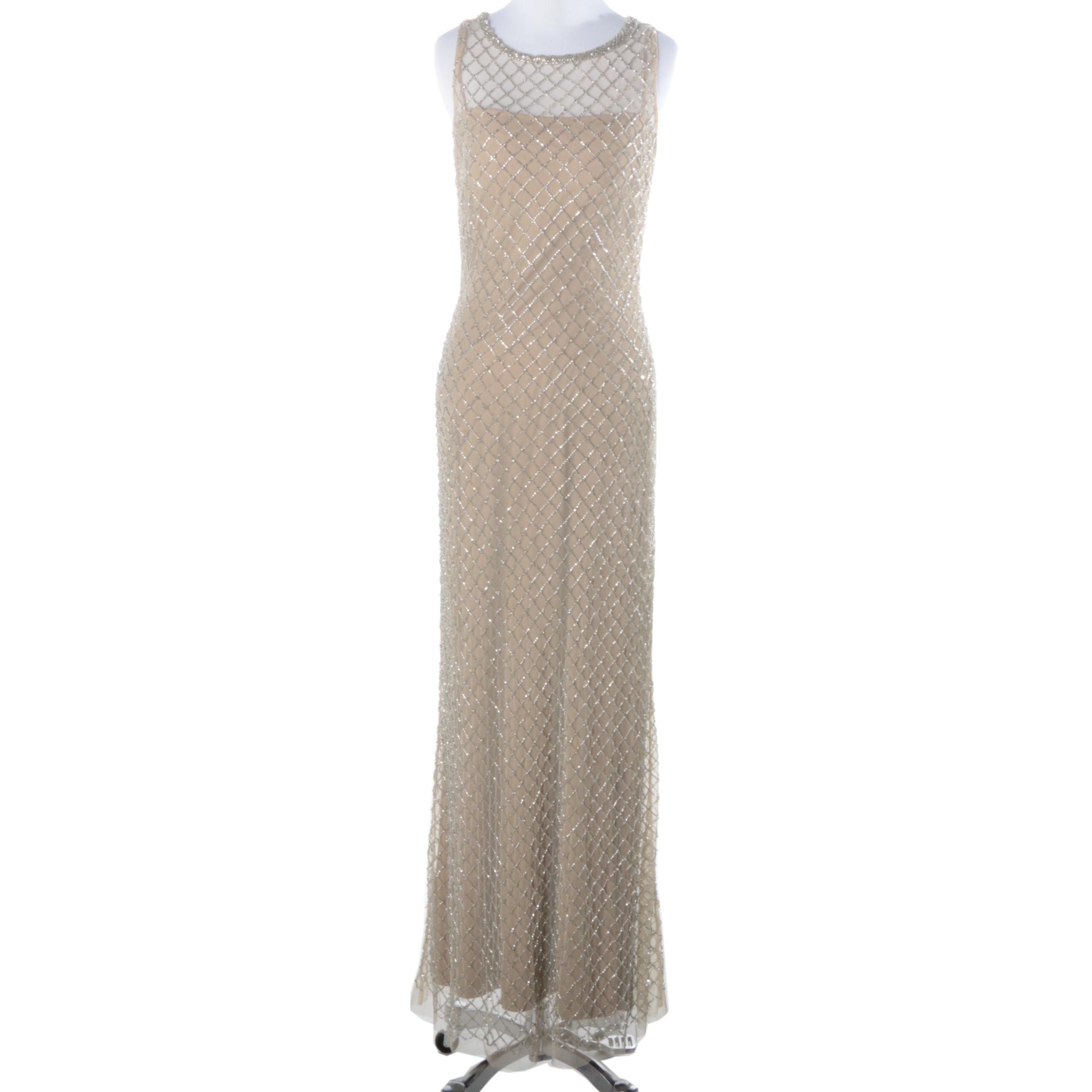 Aidan Mattox Beaded Evening Gown