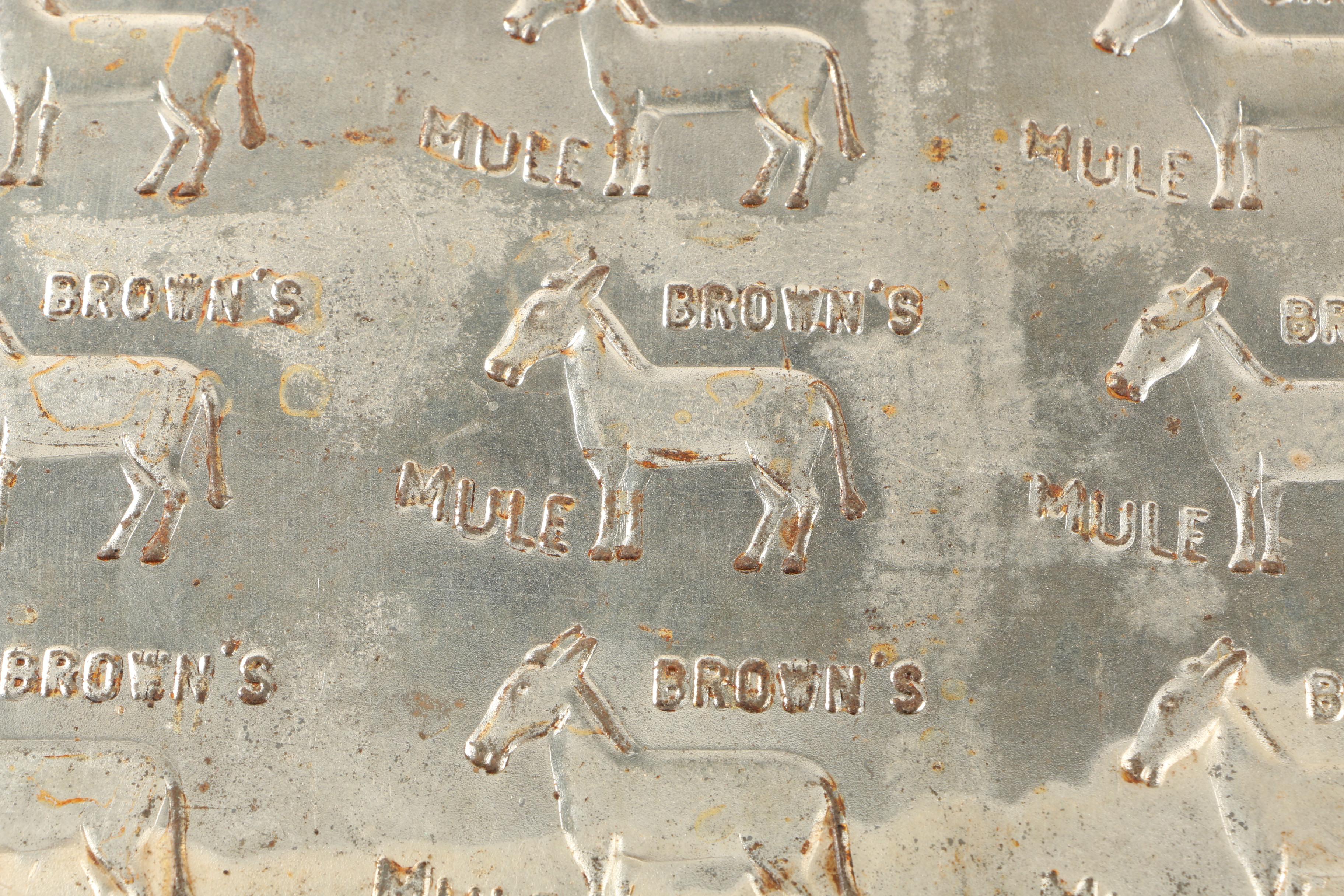 Stained Glass Hanging Pendant Light and Brown's Mule Chewing Tobacco Mold